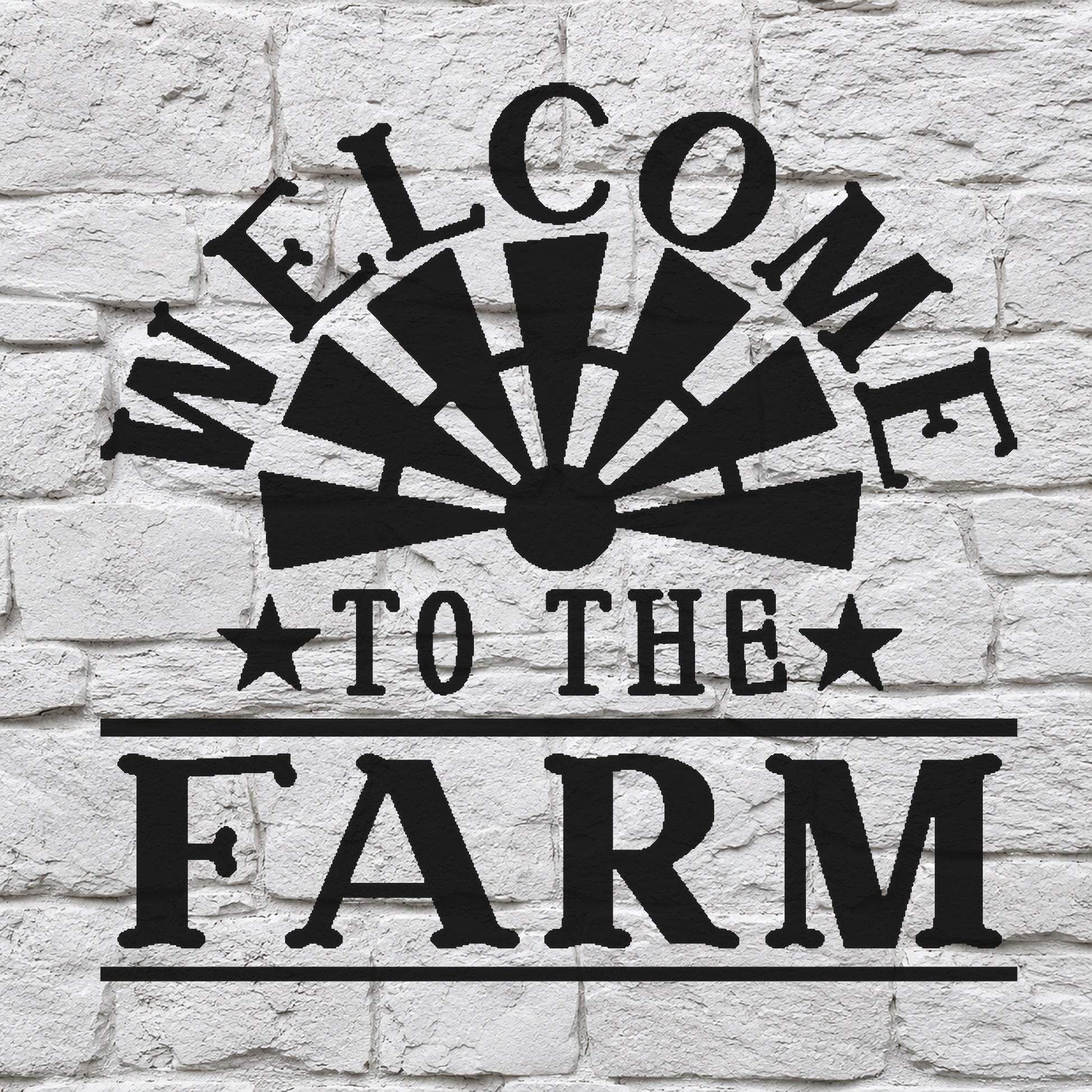 Welcome to the Farm Sign Reusable Mylar Stencil for Home Decor and DIY Crafts Template