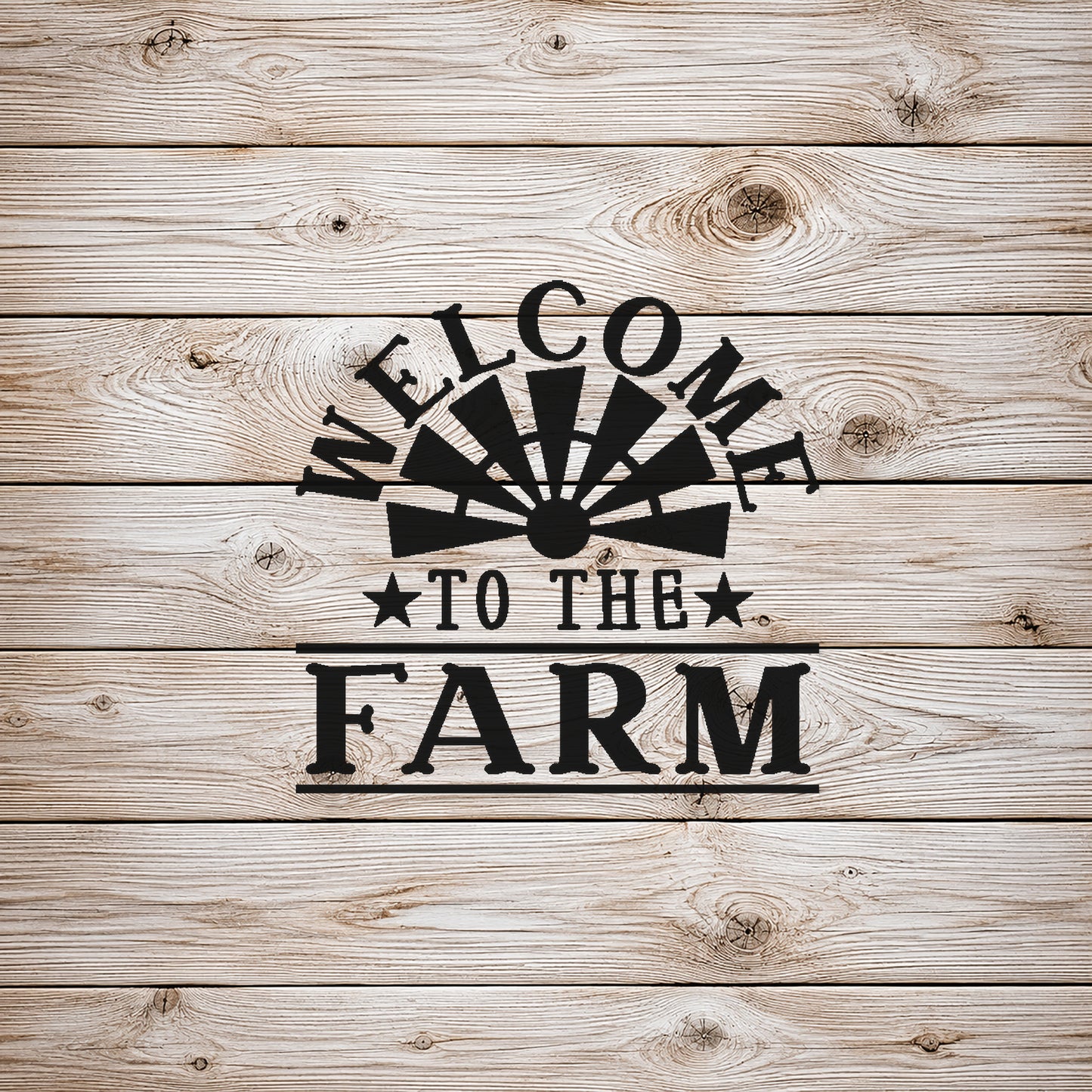 Welcome to the Farm Sign Reusable Mylar Stencil for Home Decor and DIY Crafts Template