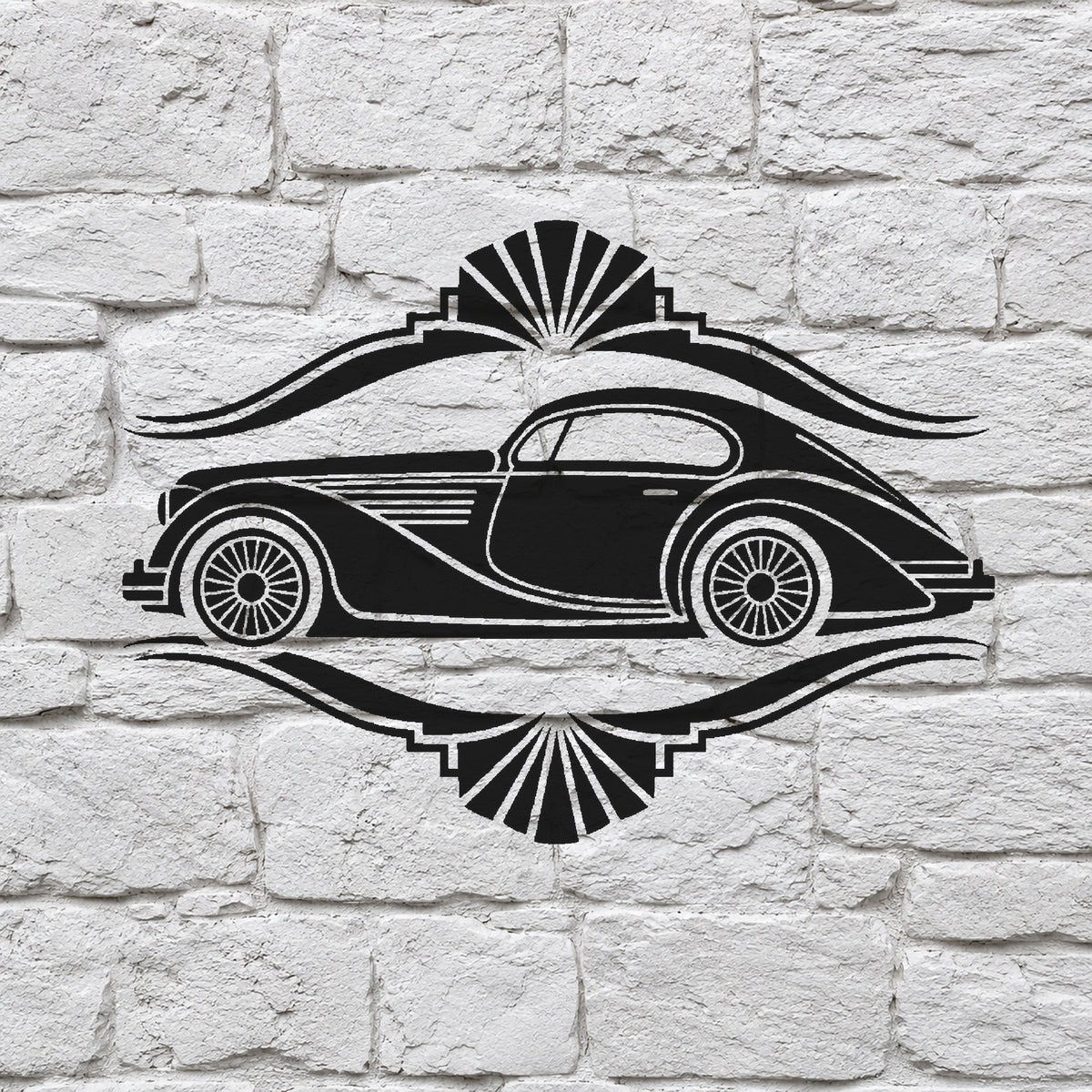 Classic Grand Touring Sports Car Reusable Mylar Stencil for Art and DIY Crafts Template