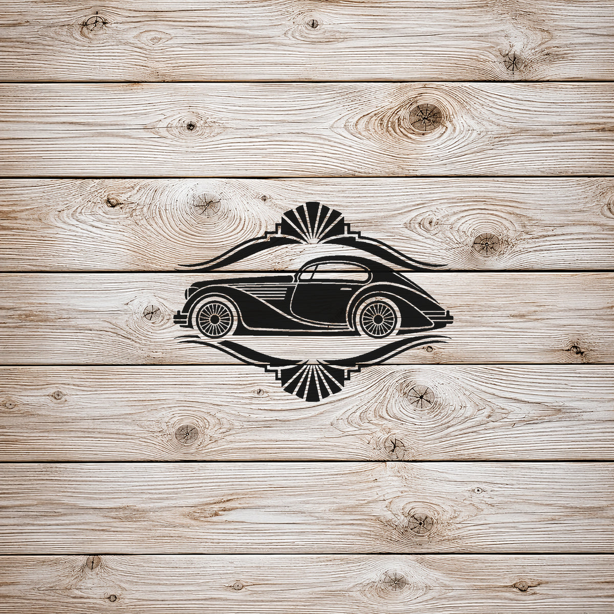 Classic Grand Touring Sports Car Reusable Mylar Stencil for Art and DIY Crafts Template