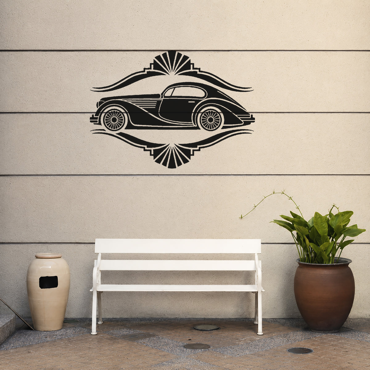 Classic Grand Touring Sports Car Reusable Mylar Stencil for Art and DIY Crafts Template