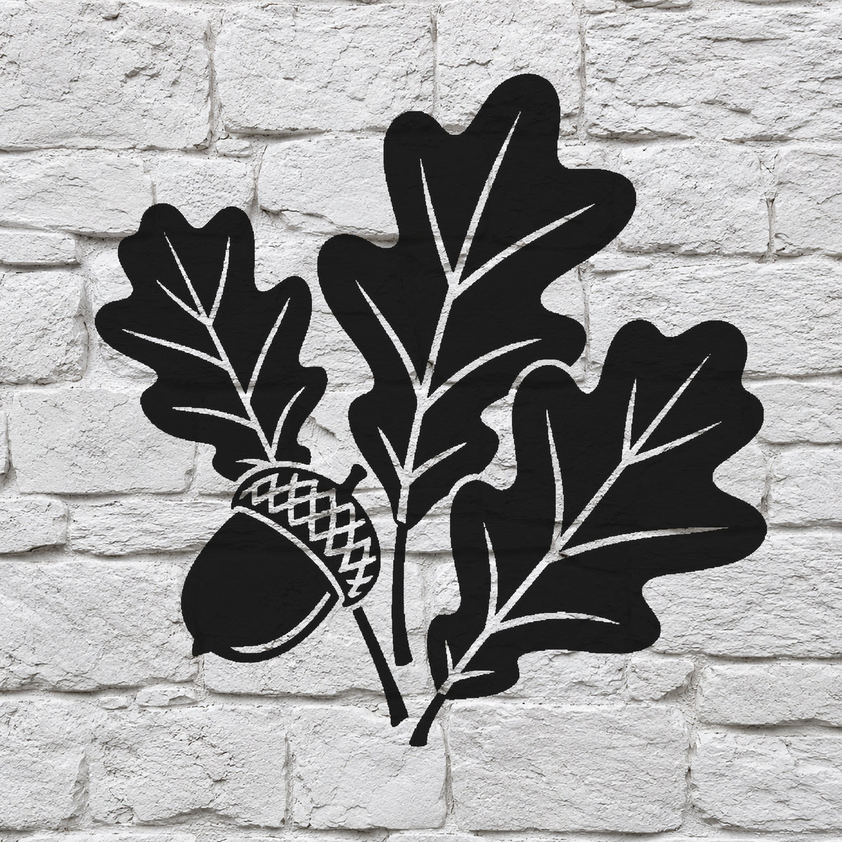 Acorn and Oak Leaf Autumn Arrangement Stencil for DIY Crafts and Home Decor Template