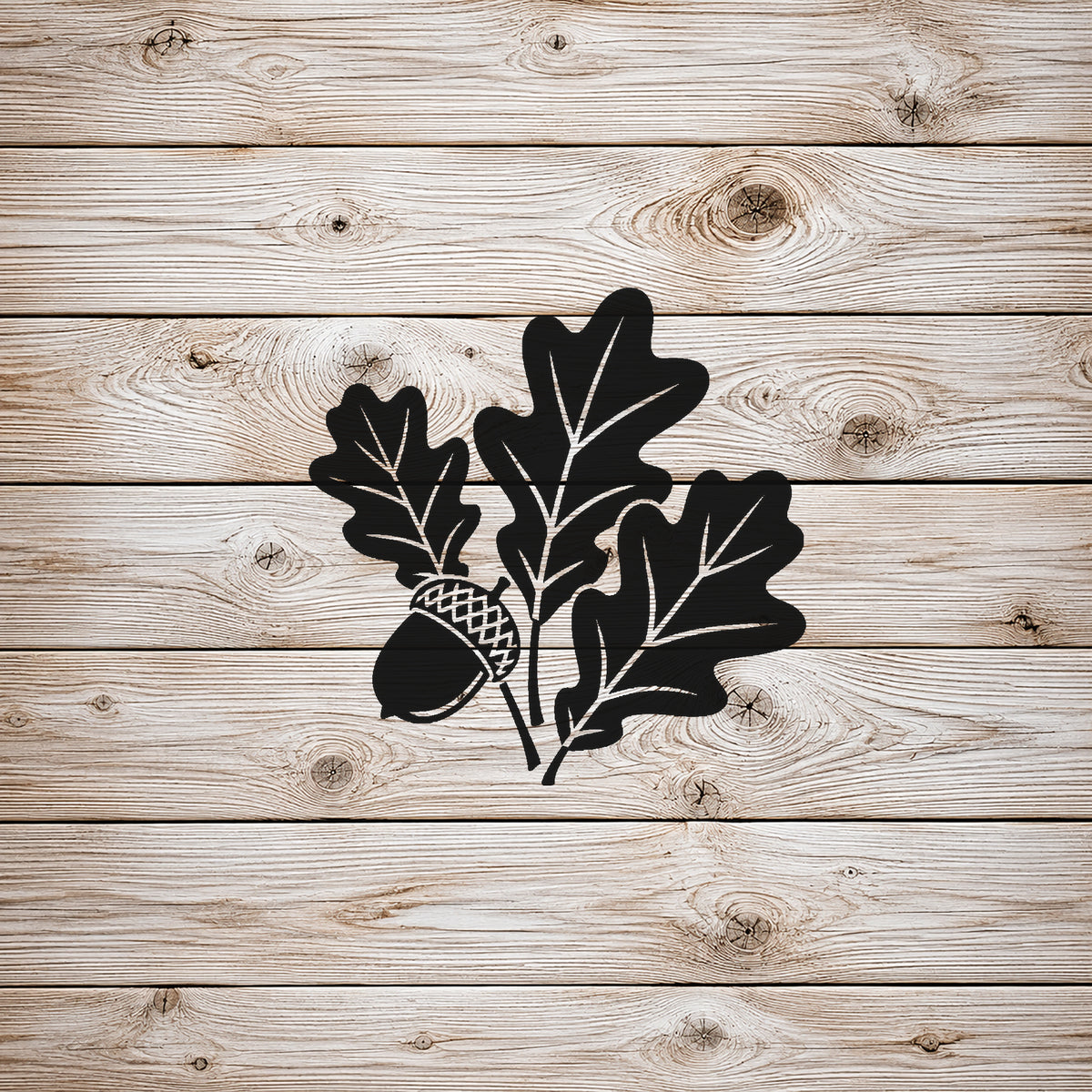 Acorn and Oak Leaf Autumn Arrangement Stencil for DIY Crafts and Home Decor Template