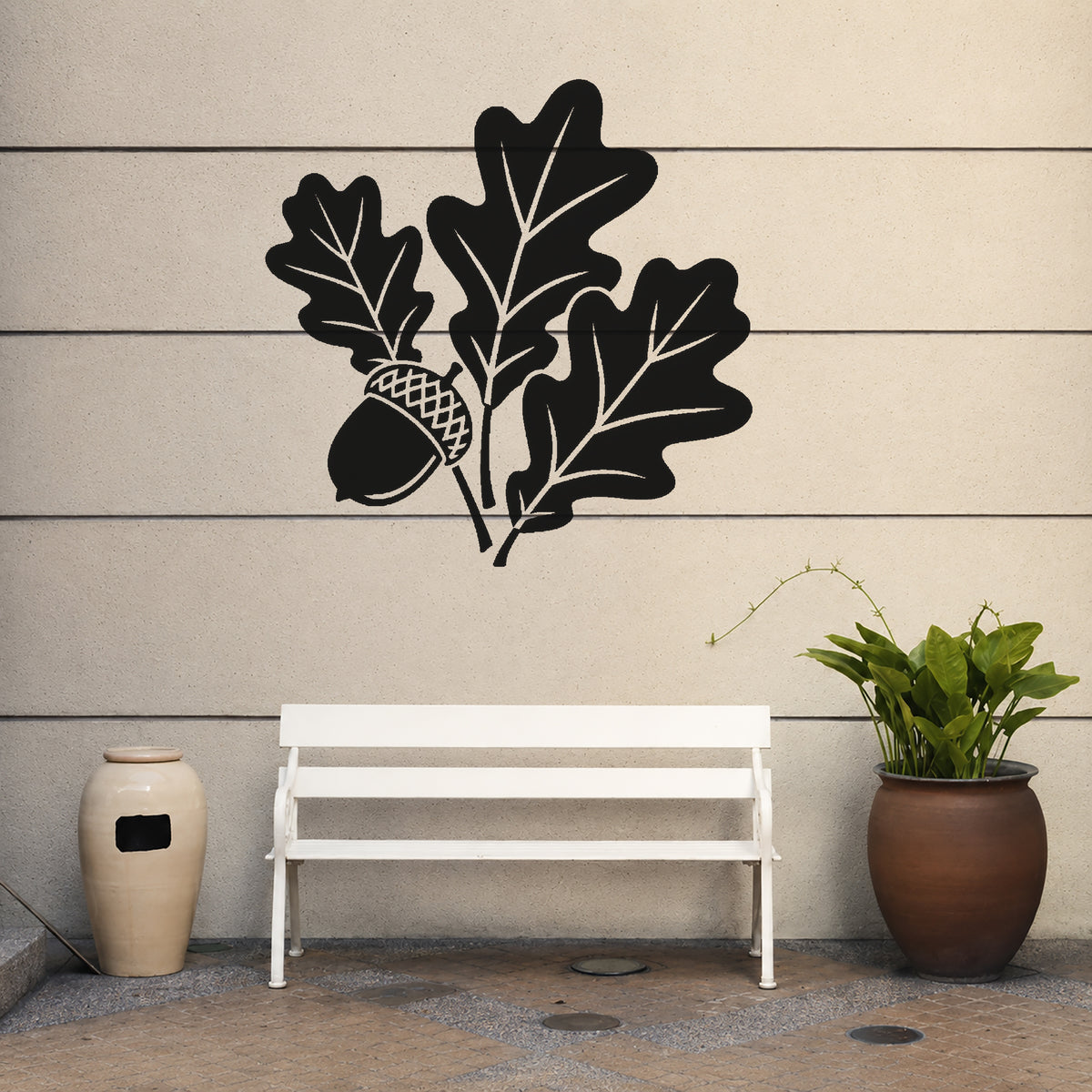 Acorn and Oak Leaf Autumn Arrangement Stencil for DIY Crafts and Home Decor Template
