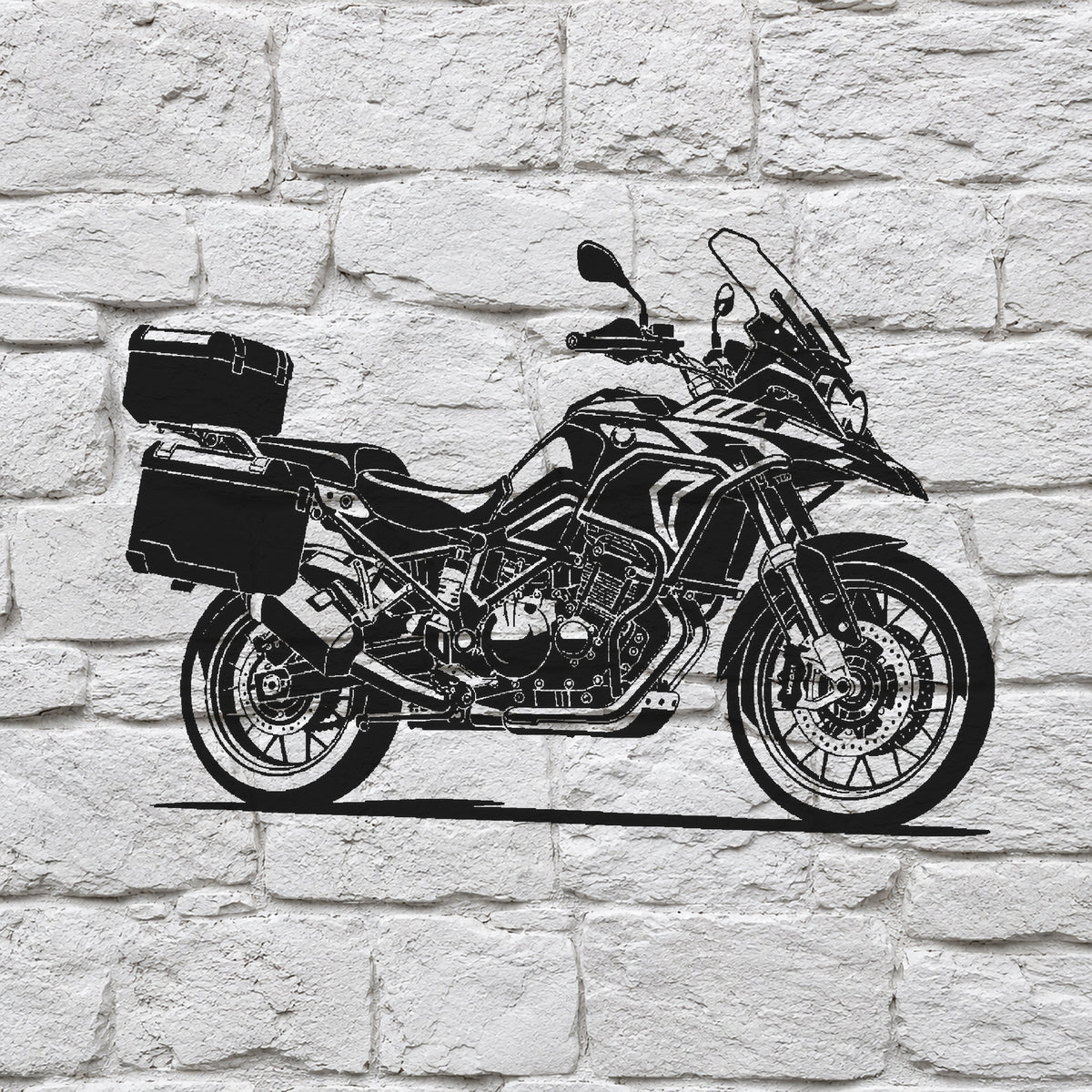 Adventure Touring Motorcycle Stencil for Art, Home Decor, DIY Crafts, Unique Gifts Template