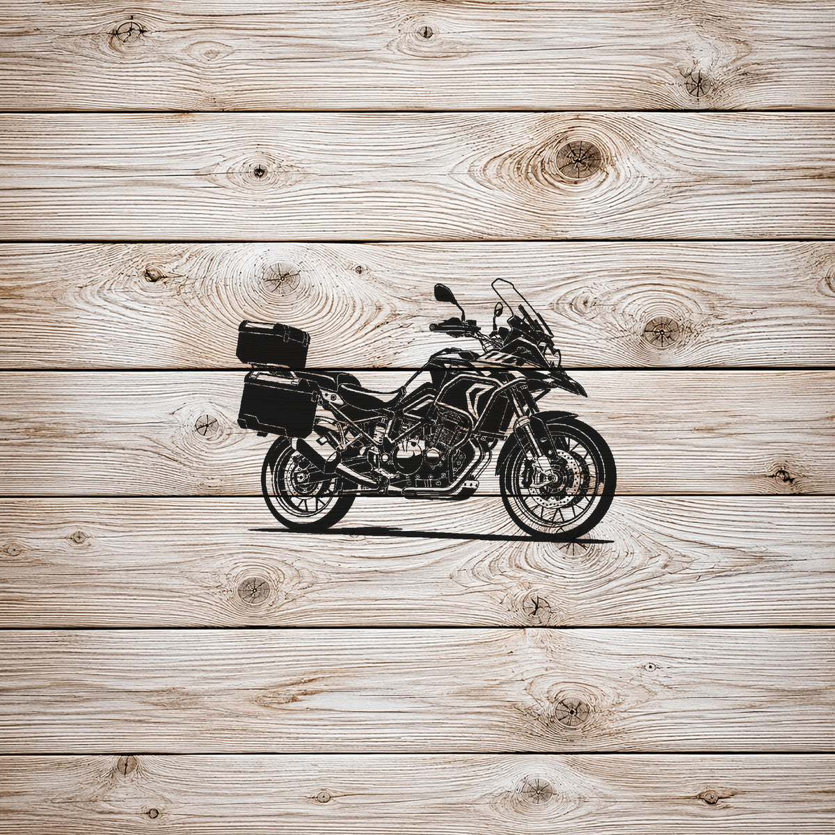 Adventure Touring Motorcycle Stencil for Art, Home Decor, DIY Crafts, Unique Gifts Template
