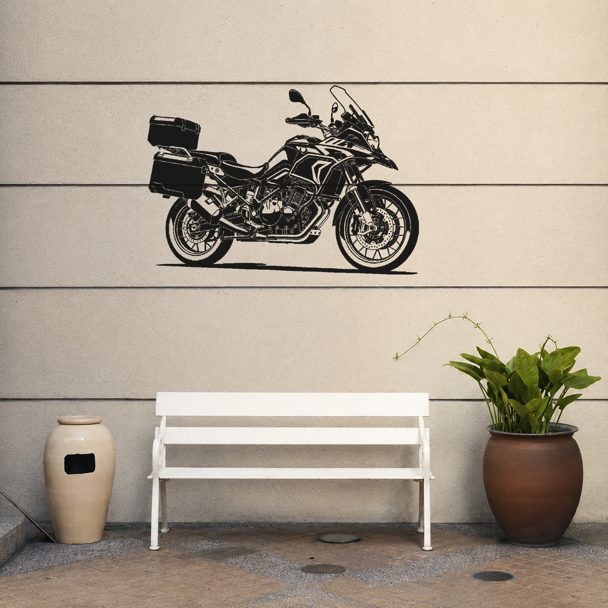 Adventure Touring Motorcycle Stencil for Art, Home Decor, DIY Crafts, Unique Gifts Template
