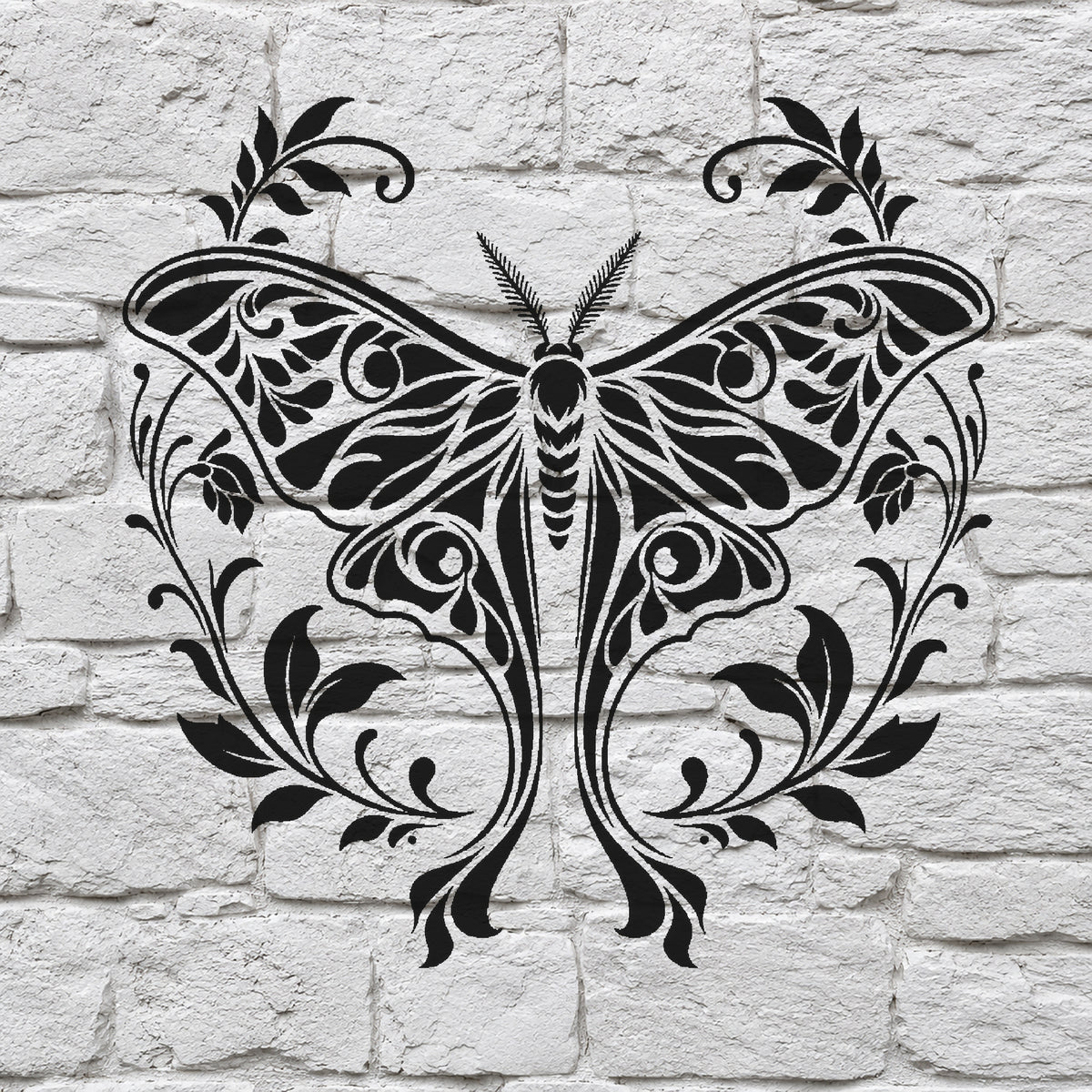 Elegant Luna Moth Stencil for Art, Home Decor, DIY Crafts & Unique Gifts Template