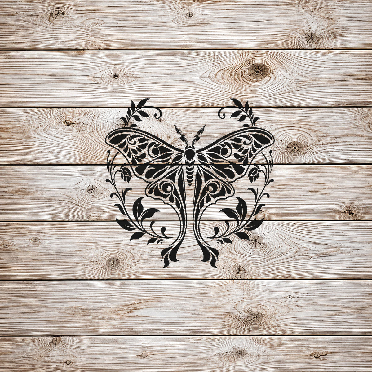 Elegant Luna Moth Stencil for Art, Home Decor, DIY Crafts & Unique Gifts Template