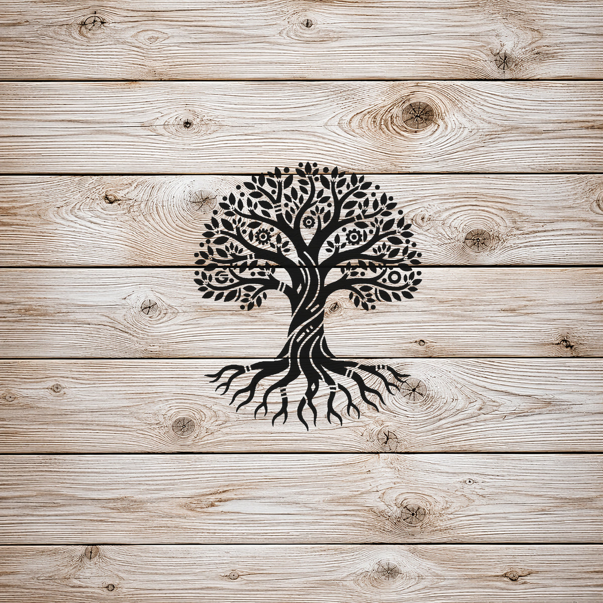 Ancient Tree of Life Stencil for Art, Home Decor, DIY Crafts, Unique Gifts Template