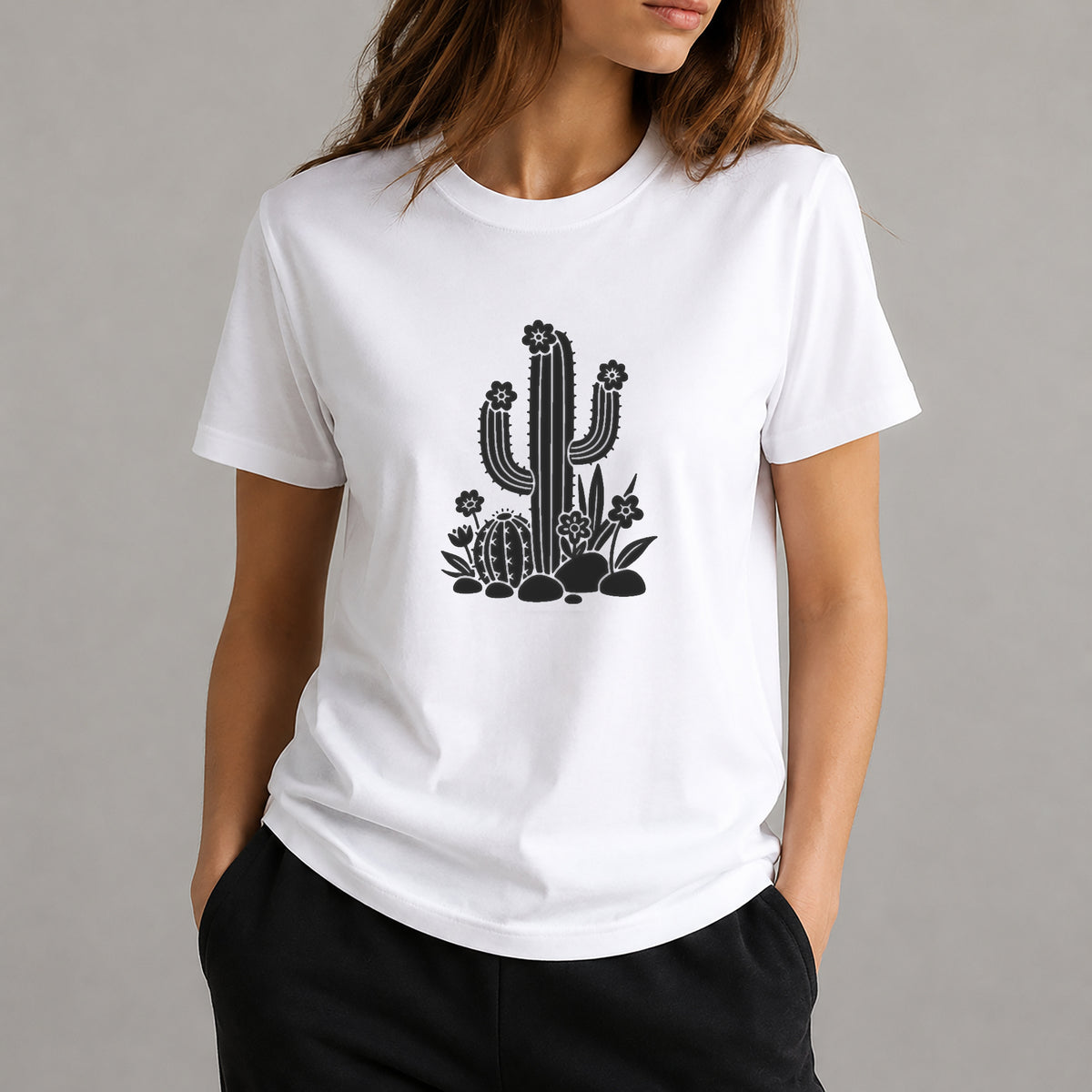 Cactus Garden Stencil for DIY Crafts and Home Decor - Unique Gift Idea Template