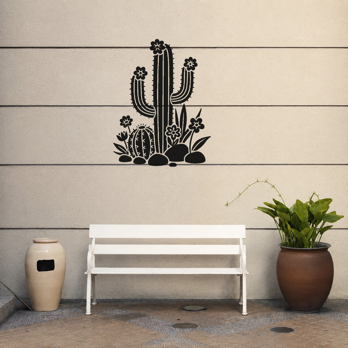 Cactus Garden Stencil for DIY Crafts and Home Decor - Unique Gift Idea Template