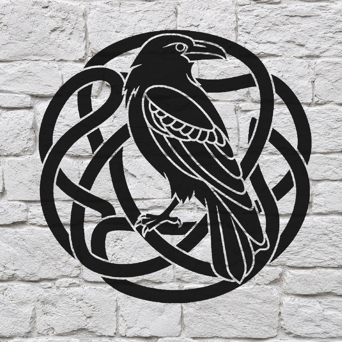 Celtic Raven Knotwork Reusable Stencil for Art, Home Decor & DIY Crafts Template