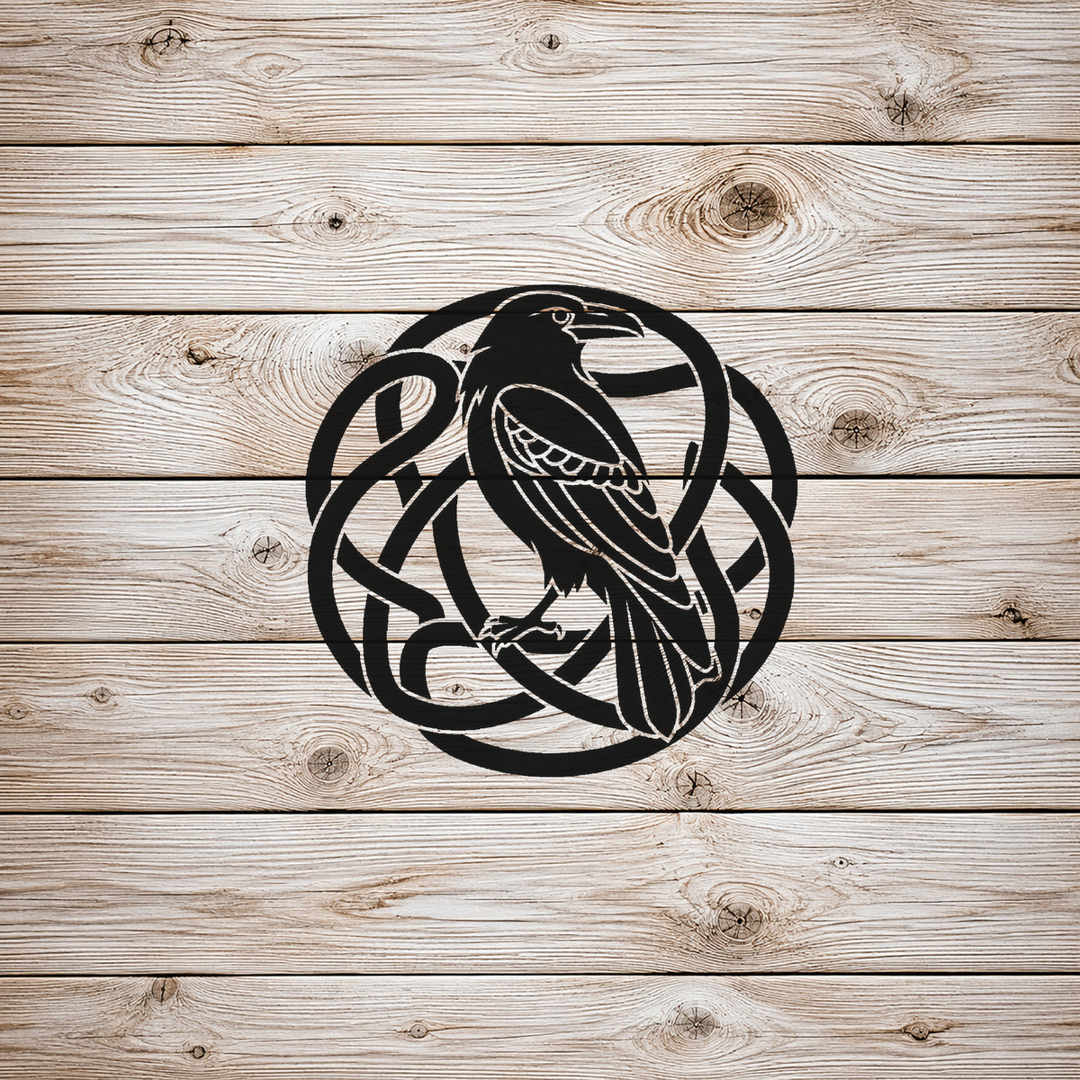 Celtic Raven Knotwork Reusable Stencil for Art, Home Decor & DIY Crafts Template