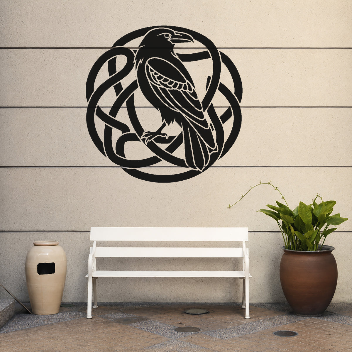 Celtic Raven Knotwork Reusable Stencil for Art, Home Decor & DIY Crafts Template