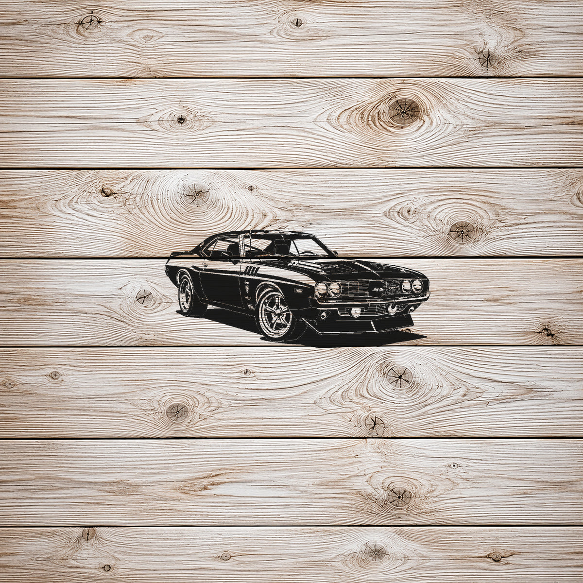 Classic Muscle Car Stencil for Art, Home Decor, DIY Crafts, Unique Gifts Template