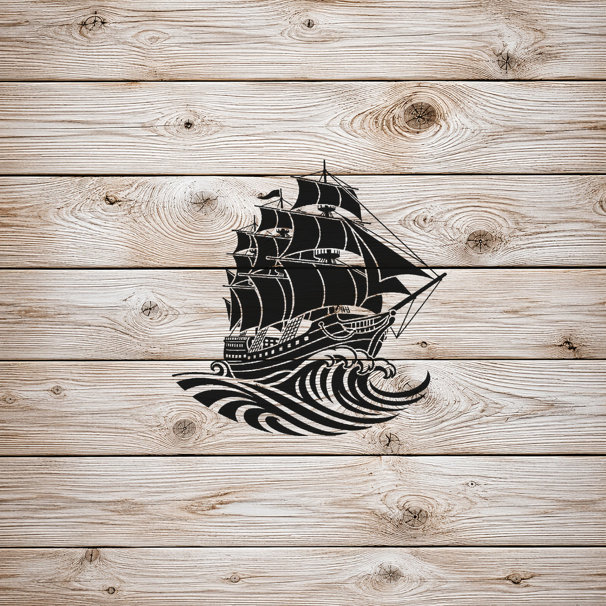Classic Sailing Ship Stencil for Art, Home Decor, DIY Crafts, Unique Gifts Template