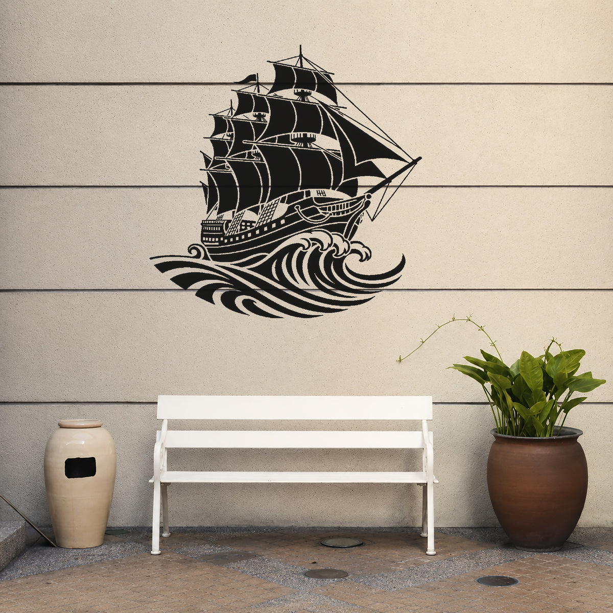 Classic Sailing Ship Stencil for Art, Home Decor, DIY Crafts, Unique Gifts Template