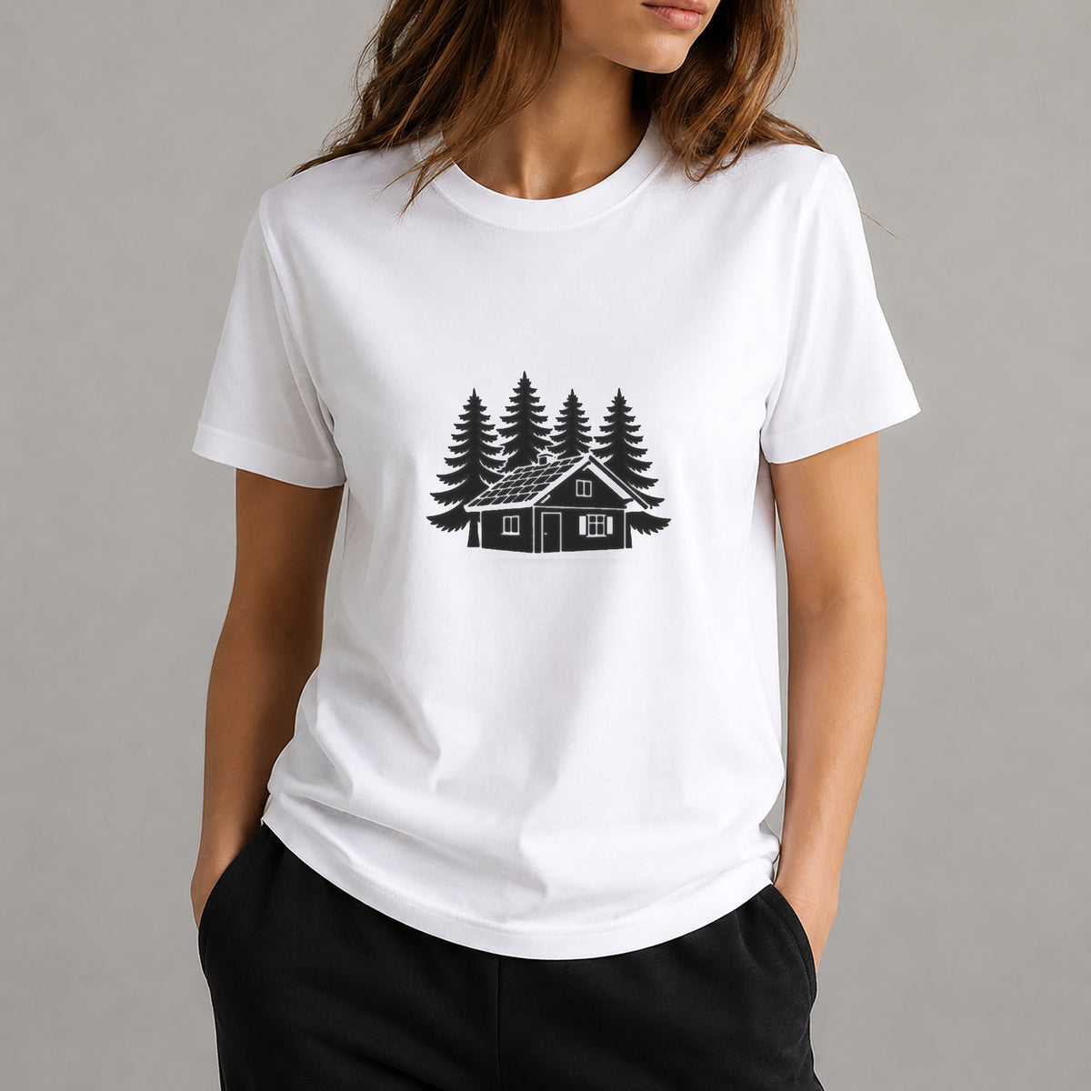 Cozy Alpine Cabin Stencil for DIY Art & Home Decor Crafts Template