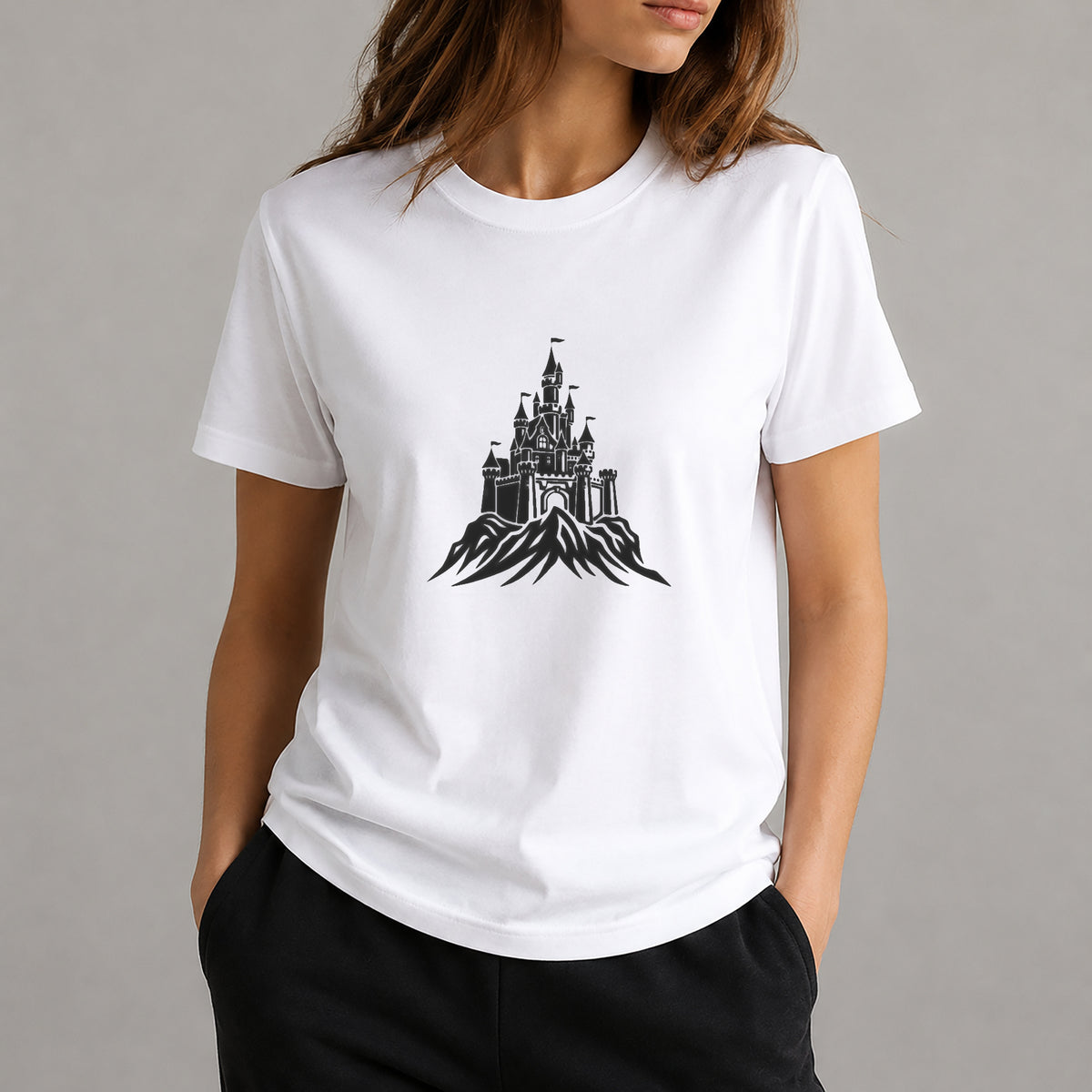 Fairytale Castle Stencil for Art, Home Decor, DIY Crafts, Unique Gifts Template