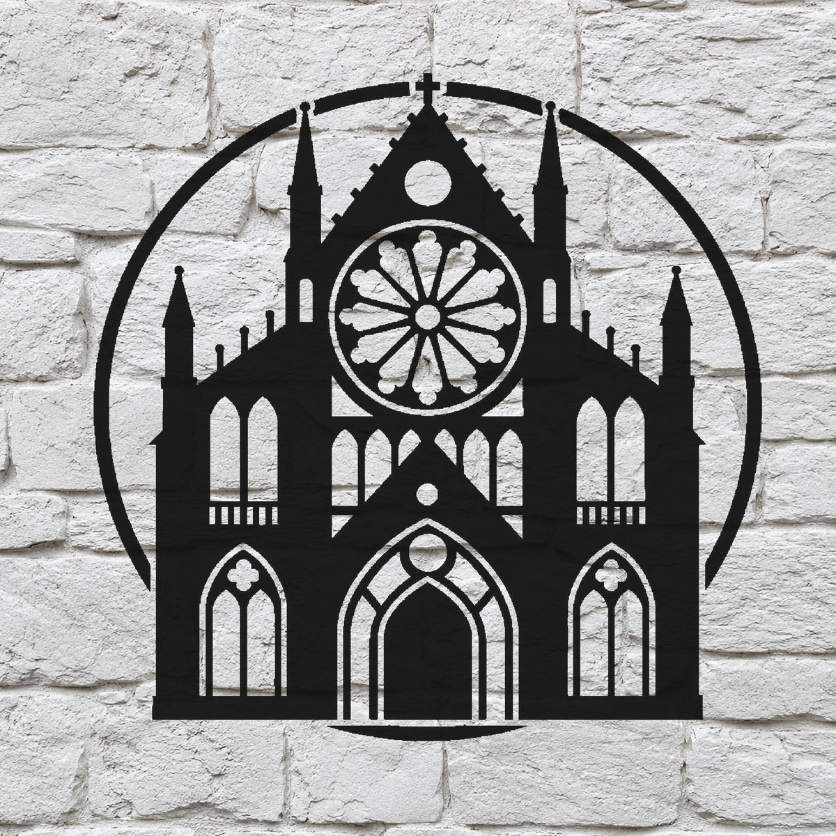 Gothic Cathedral Facade Stencil for Art, Home Decor & DIY Crafts Template