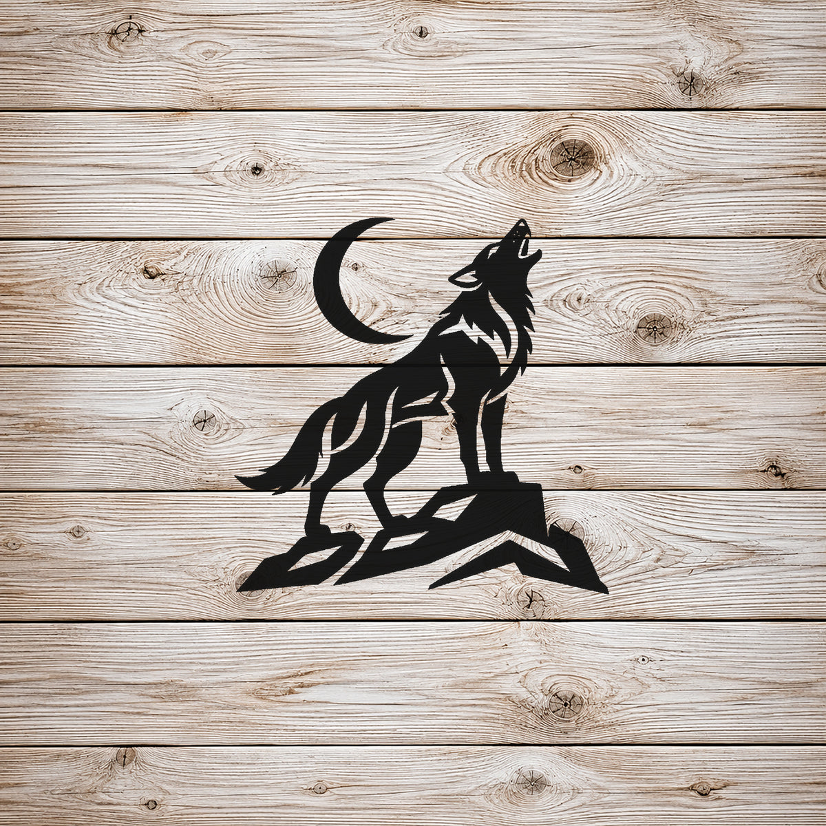 Howling Wolf Mylar Stencil for Art, Home Decor, DIY Crafts & Unique Gifts Template