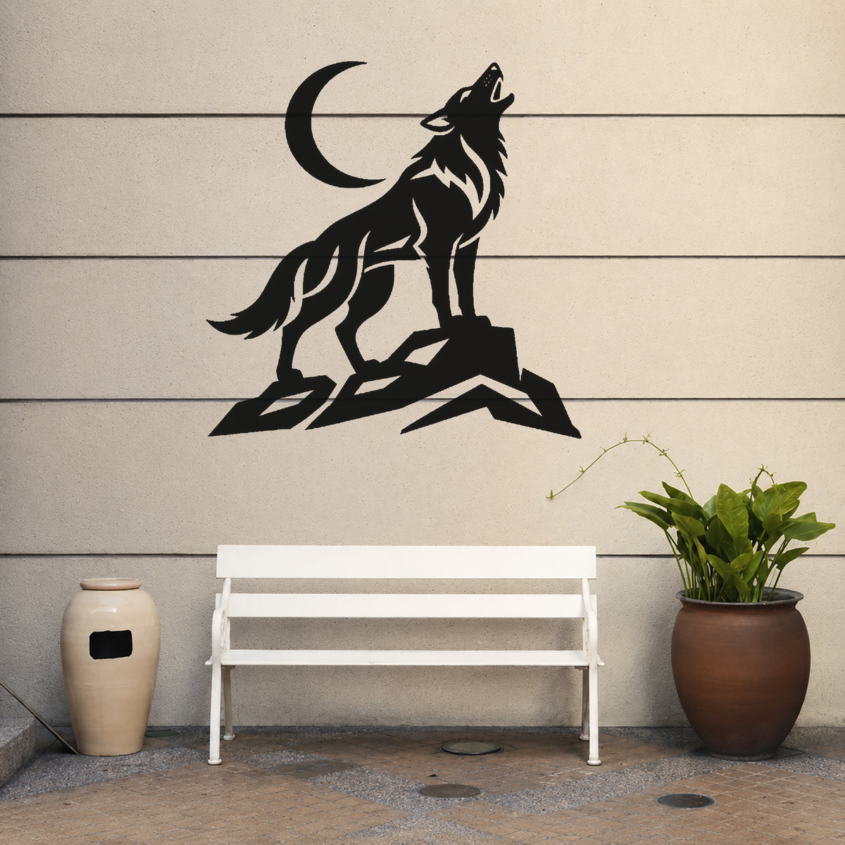 Howling Wolf Mylar Stencil for Art, Home Decor, DIY Crafts & Unique Gifts Template