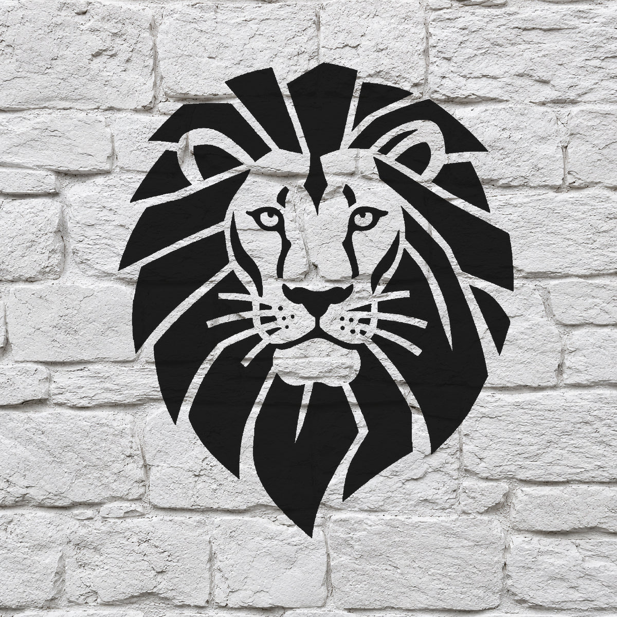 Lion Geometric Mane Stencil for Art, Home Decor, DIY Crafts, Unique Gift Template
