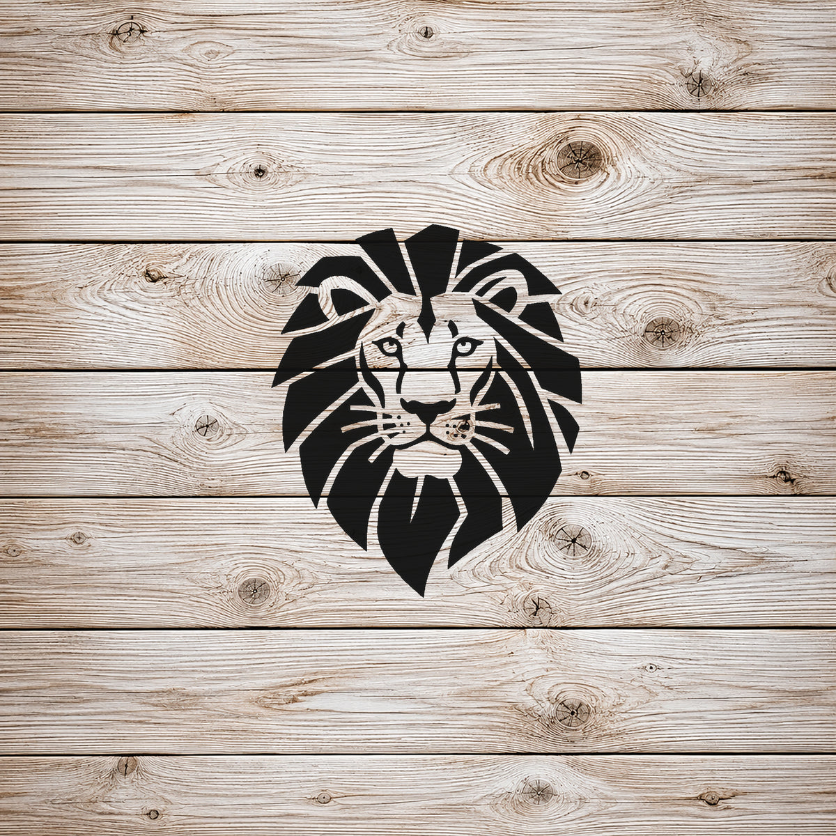 Lion Geometric Mane Stencil for Art, Home Decor, DIY Crafts, Unique Gift Template