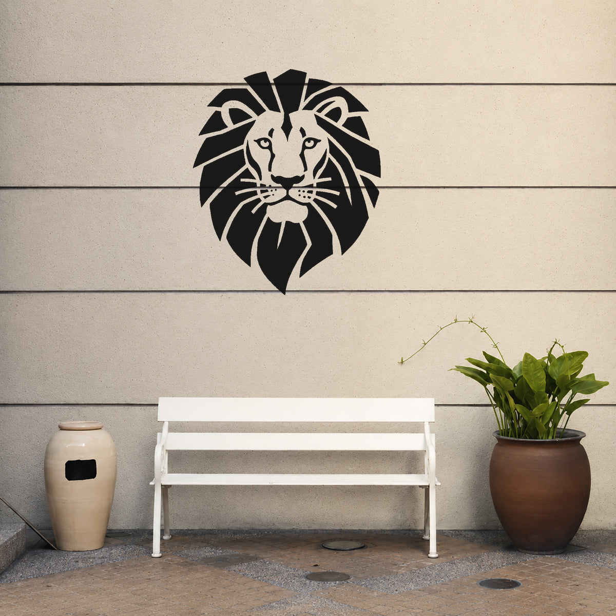 Lion Geometric Mane Stencil for Art, Home Decor, DIY Crafts, Unique Gift Template