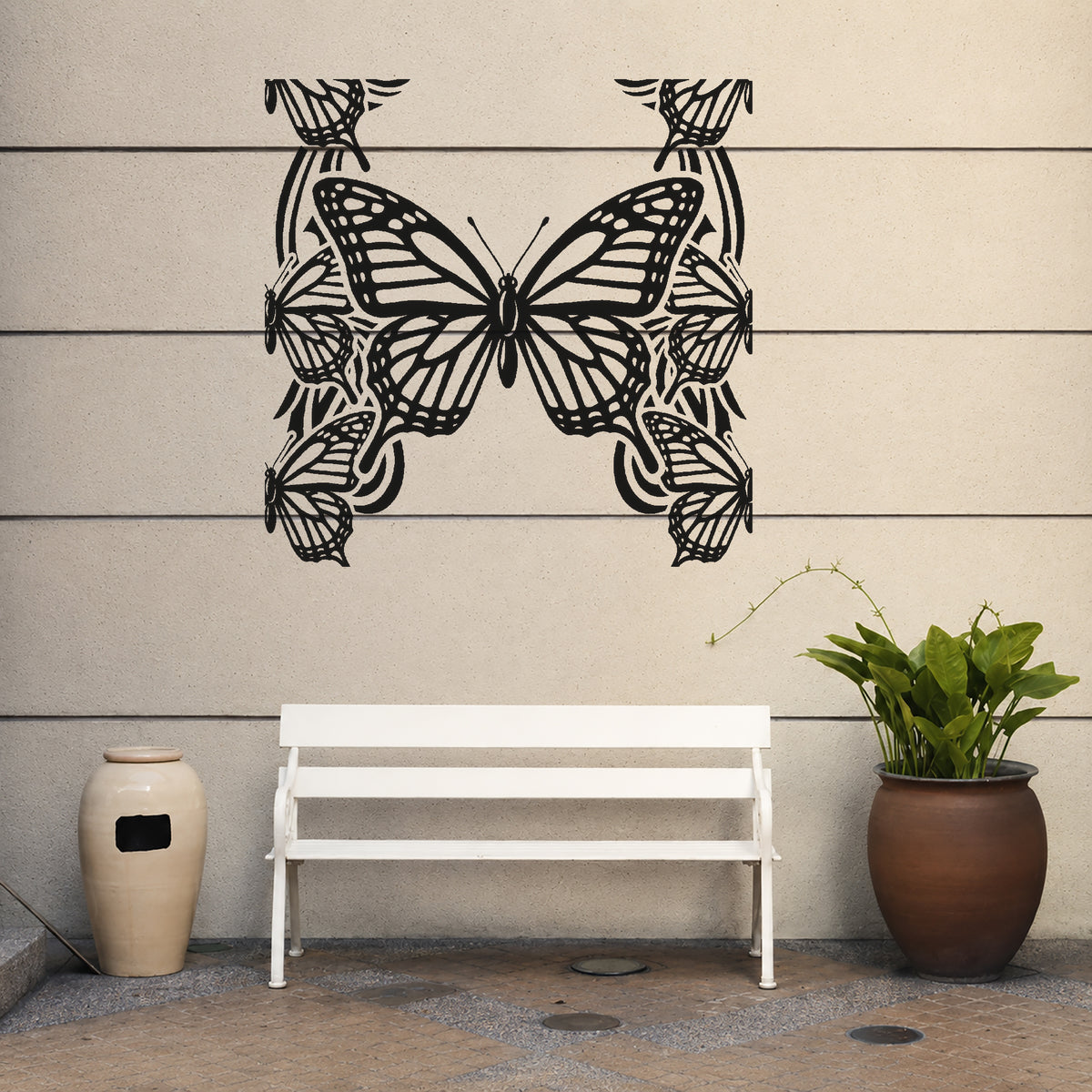 Monarch Butterfly Stencil with Symmetrical Patterned Wings for DIY Crafts and Home Decor Template