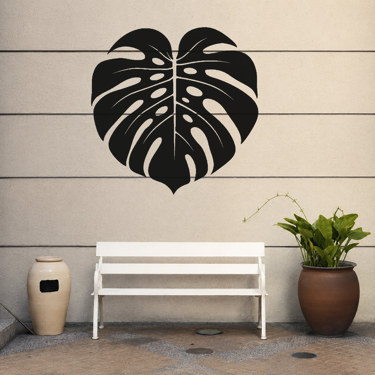 Monstera Leaves Tropical Botanical Reusable Mylar Stencil for Art & Home Decor Template