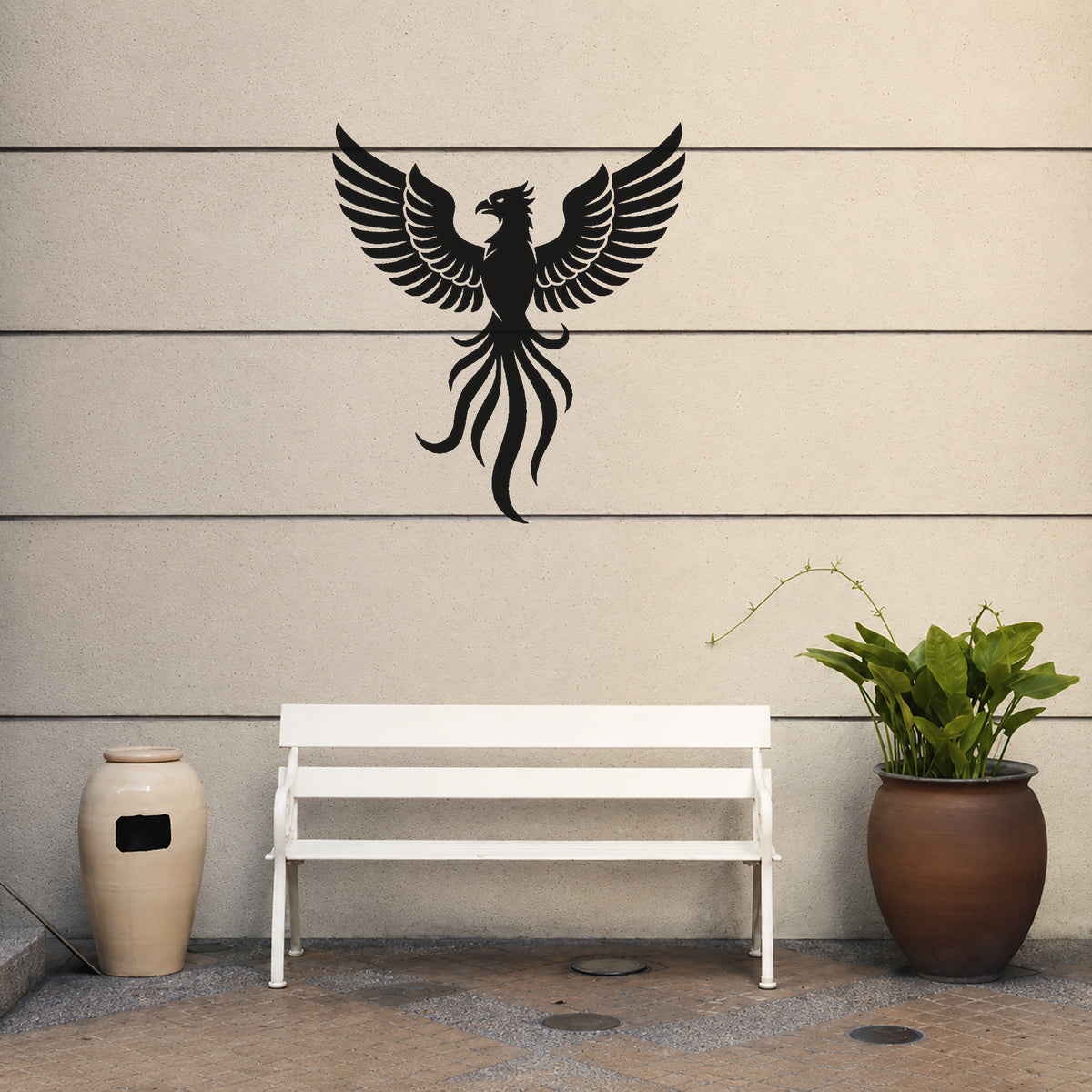 Mythical Phoenix Rising Reusable Stencil for Art & DIY Crafts Template
