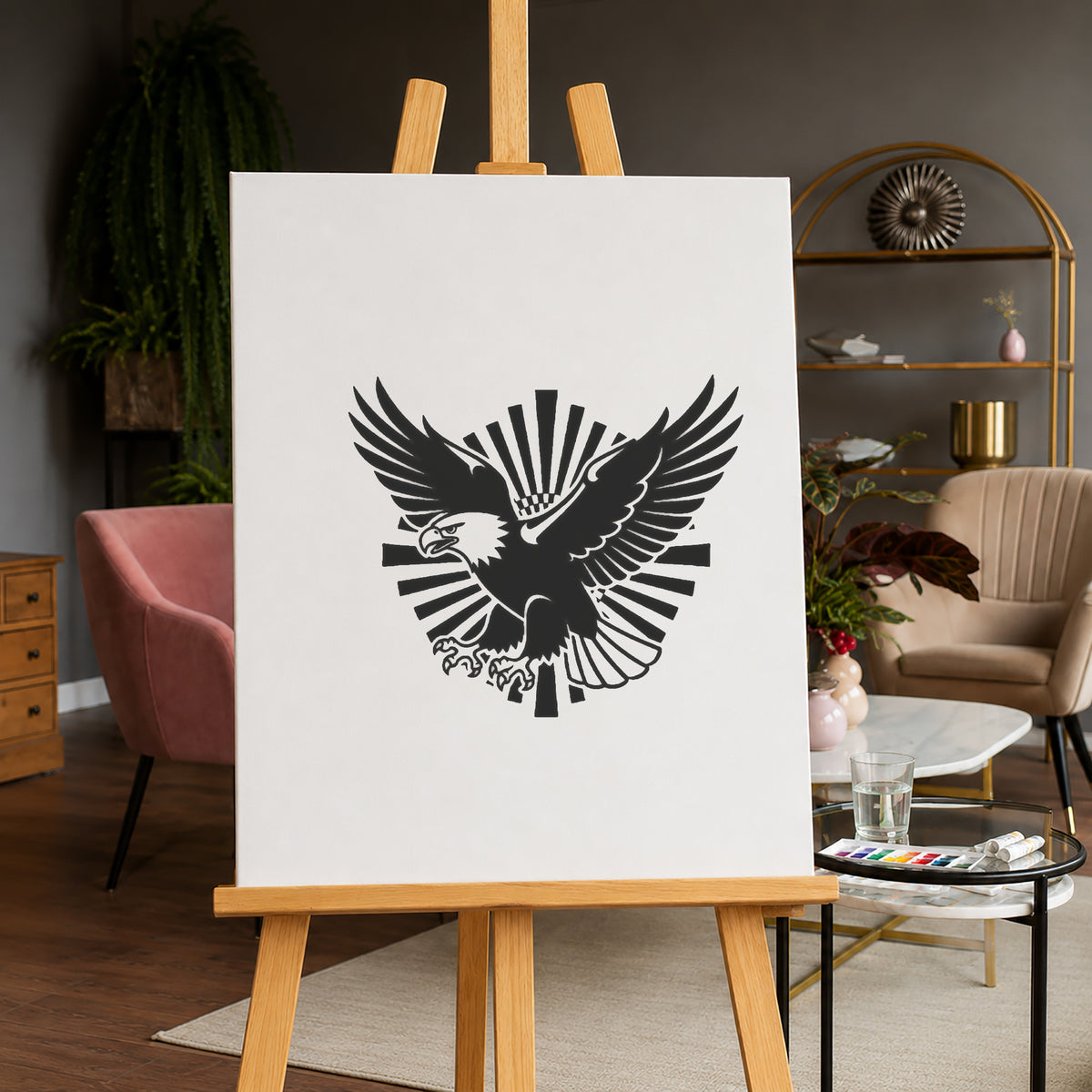 Powerful Bald Eagle Stencil for Art, Home Decor, DIY Crafts, Unique Gifts Template