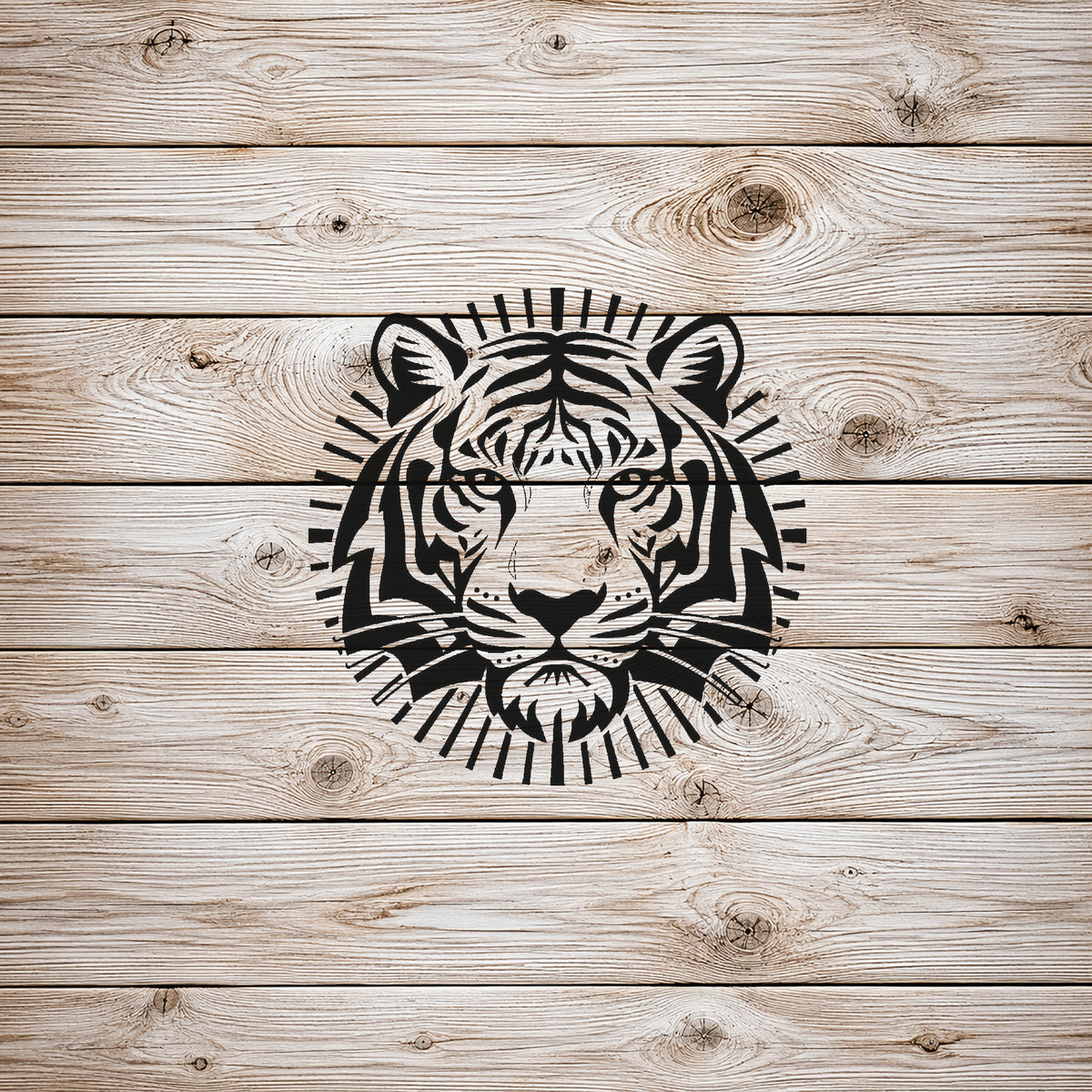 Powerful Bengal Tiger Head Stencil for Art, Home Decor, and DIY Crafts Template