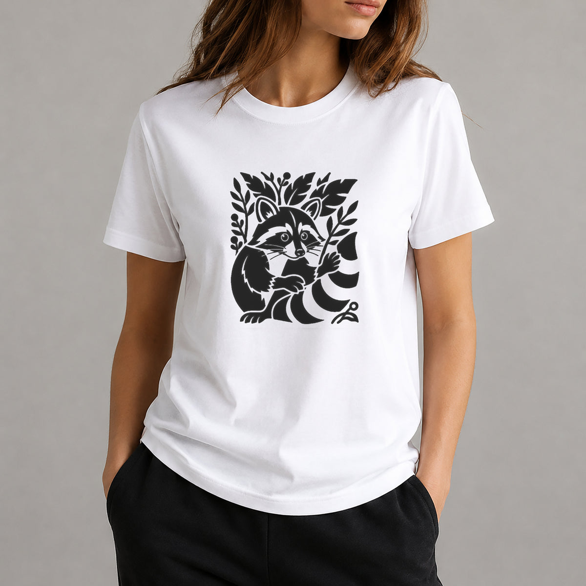 Raccoon Peeking Stencil for DIY Crafts and Home Decor Template
