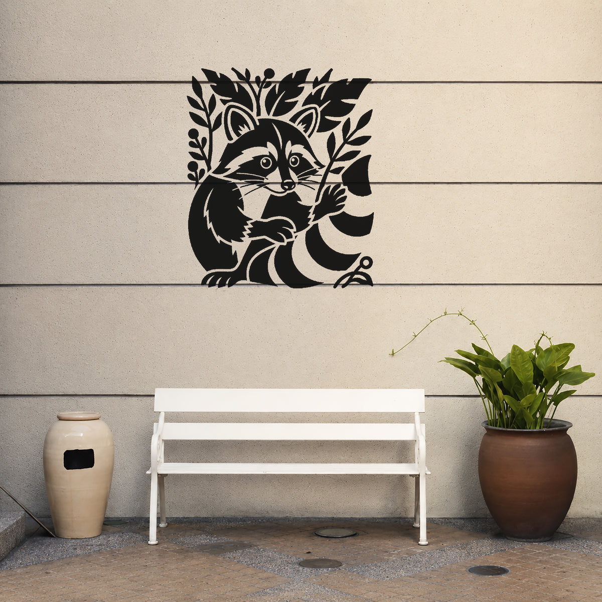 Raccoon Peeking Stencil for DIY Crafts and Home Decor Template