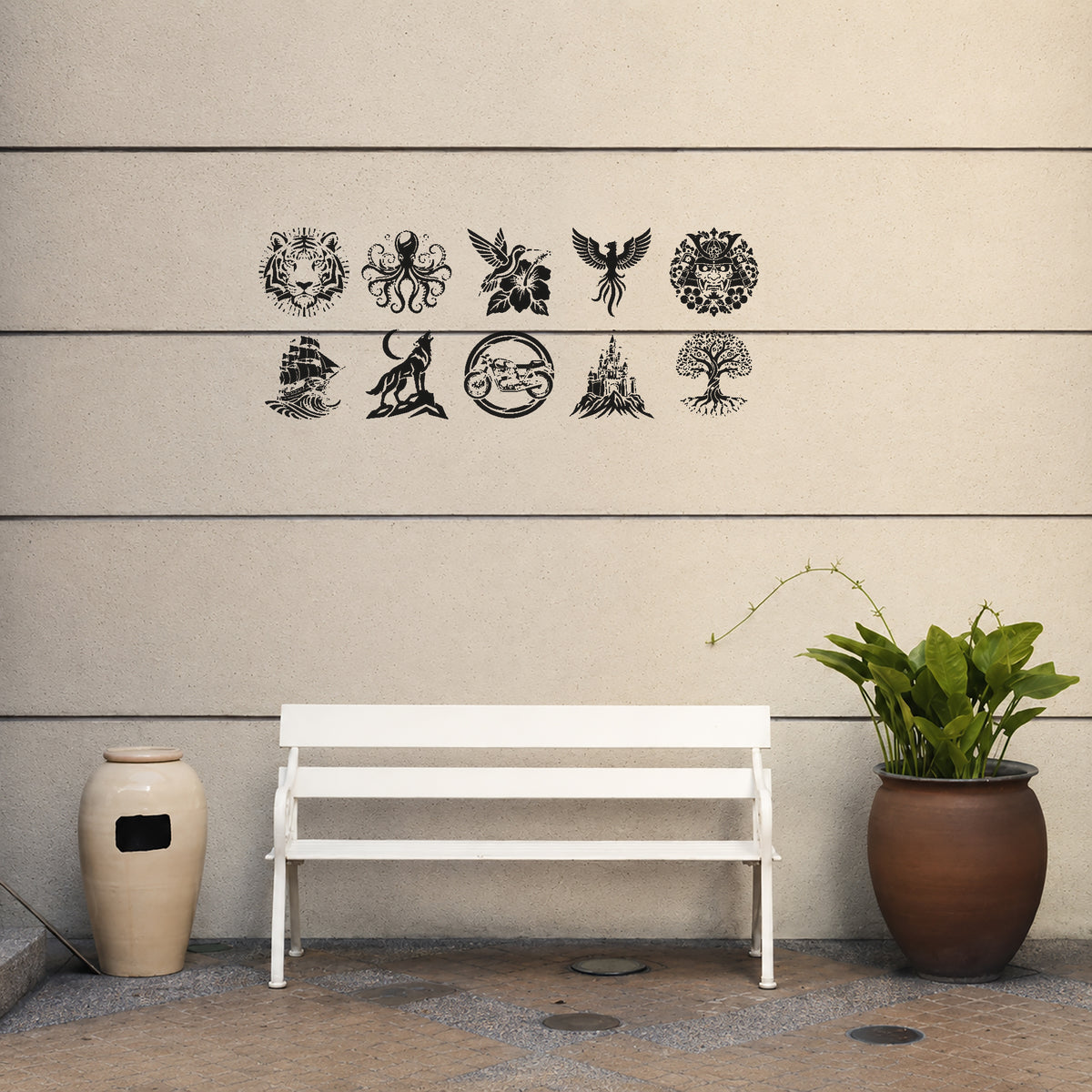Random 10 Contact Sheet Reusable Mylar Stencil for Art, Home Decor, DIY Crafts Template