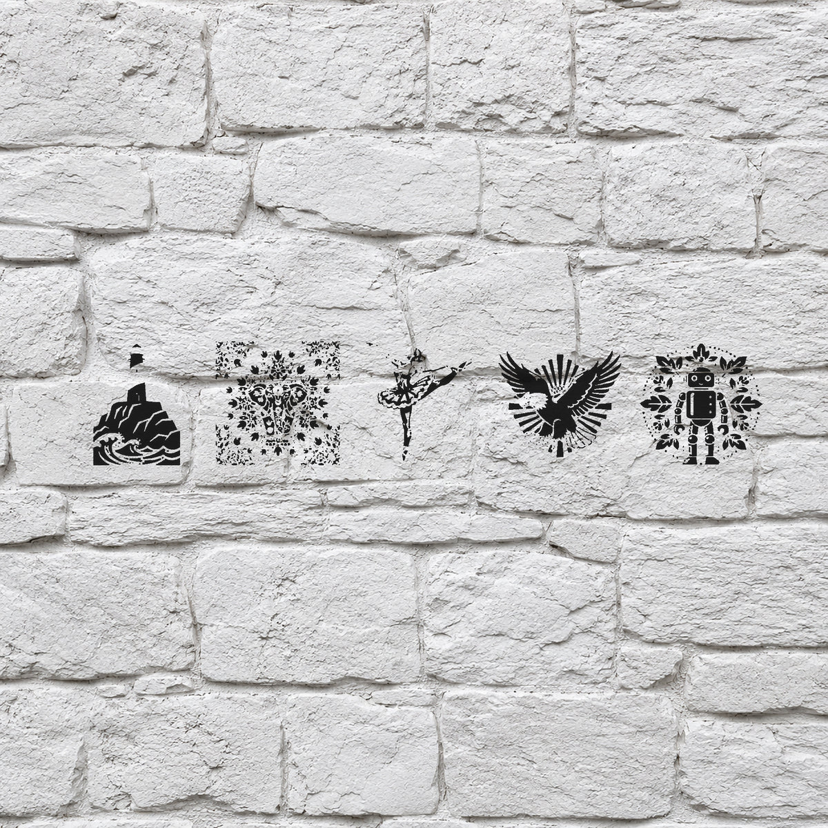 Reusable Mylar Stencil - Random 5 Contact Sheet for Art, Home Decor & DIY Crafts Template