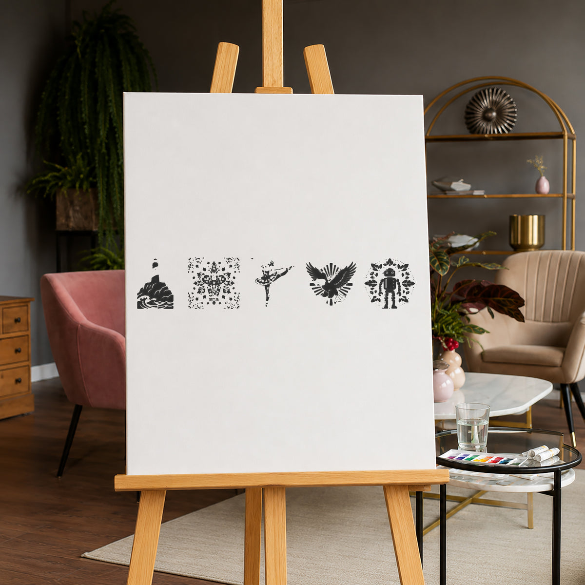 Reusable Mylar Stencil - Random 5 Contact Sheet for Art, Home Decor & DIY Crafts Template