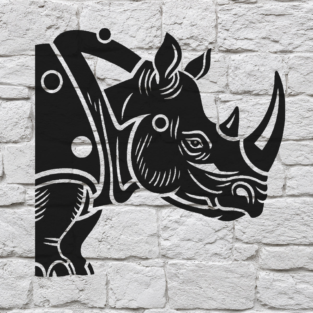 Rhinoceros Side Profile Stencil for Art, Home Decor & DIY Crafts Template
