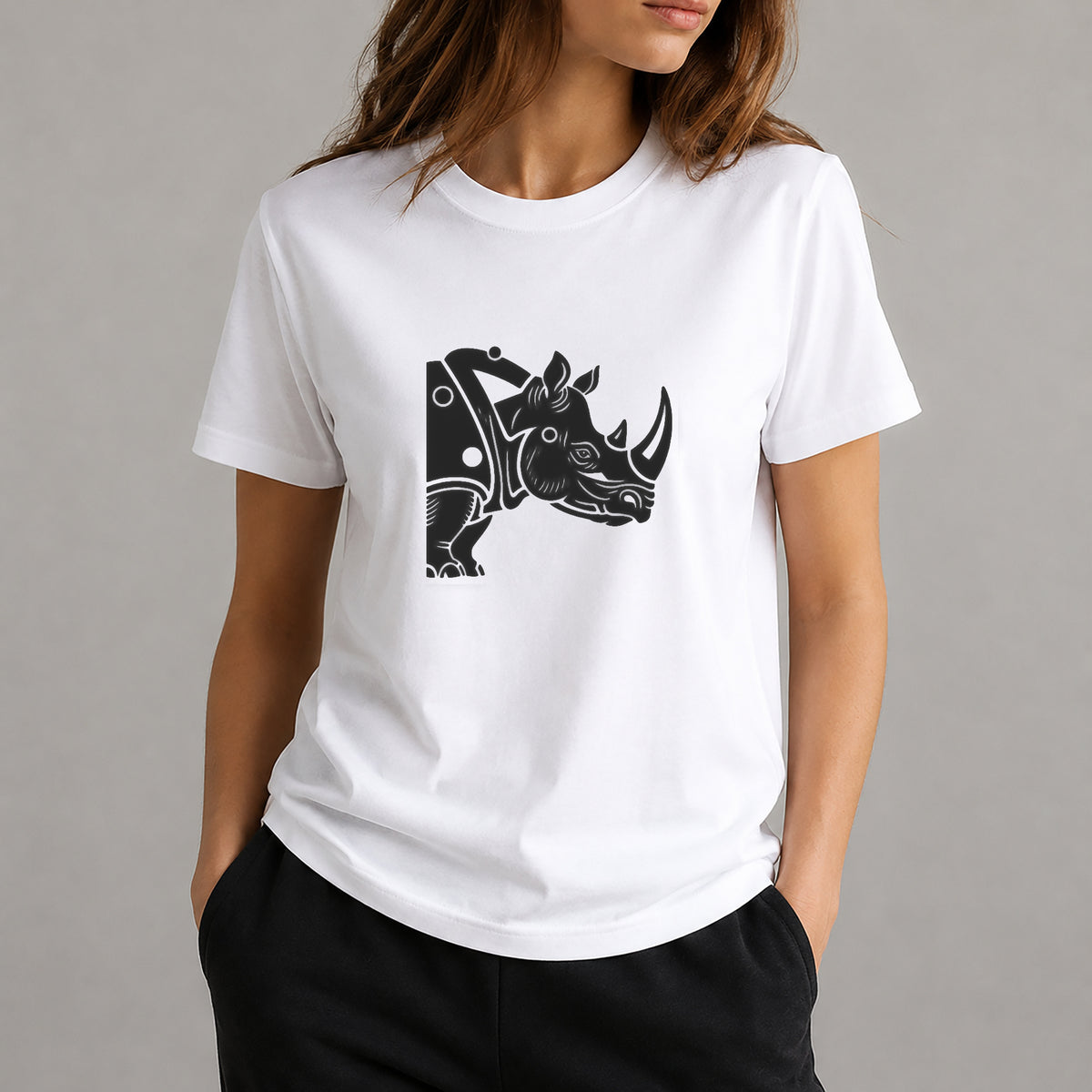Rhinoceros Side Profile Stencil for Art, Home Decor & DIY Crafts Template