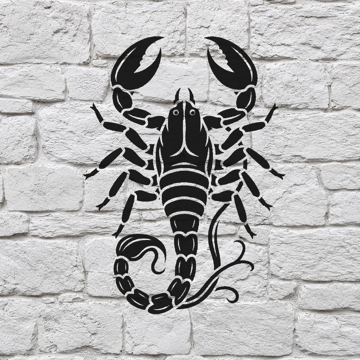Scorpion Front View Stencil for Art, Home Decor, DIY Crafts & Unique Gifts Template