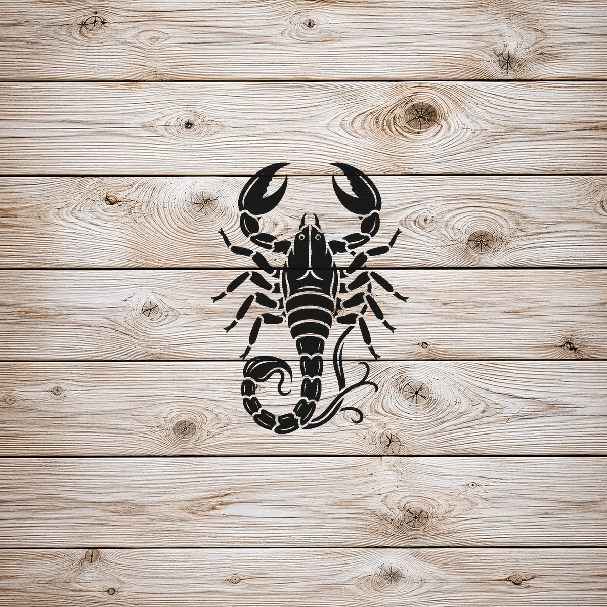 Scorpion Front View Stencil for Art, Home Decor, DIY Crafts & Unique Gifts Template