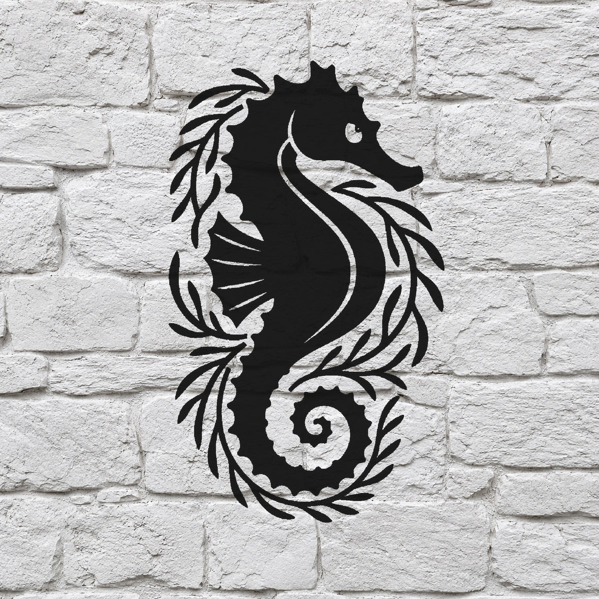 Seahorse and Seaweed Reusable Mylar Stencil for Art and DIY Crafts Template
