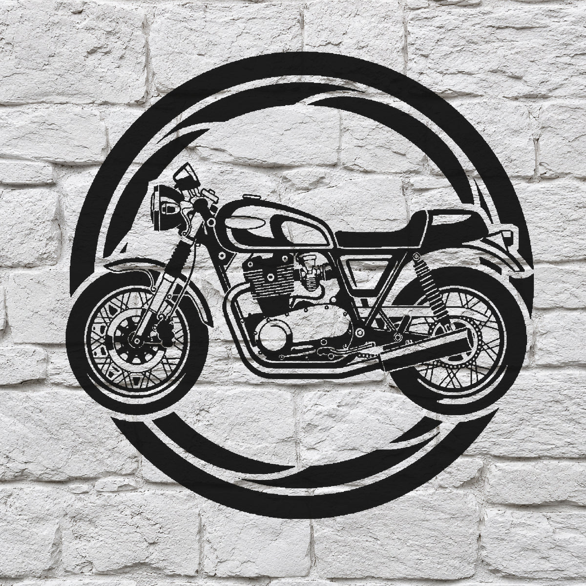 Vintage Cafe Racer Motorcycle Stencil for Art, Home Decor, DIY Crafts, Unique Gifts Template