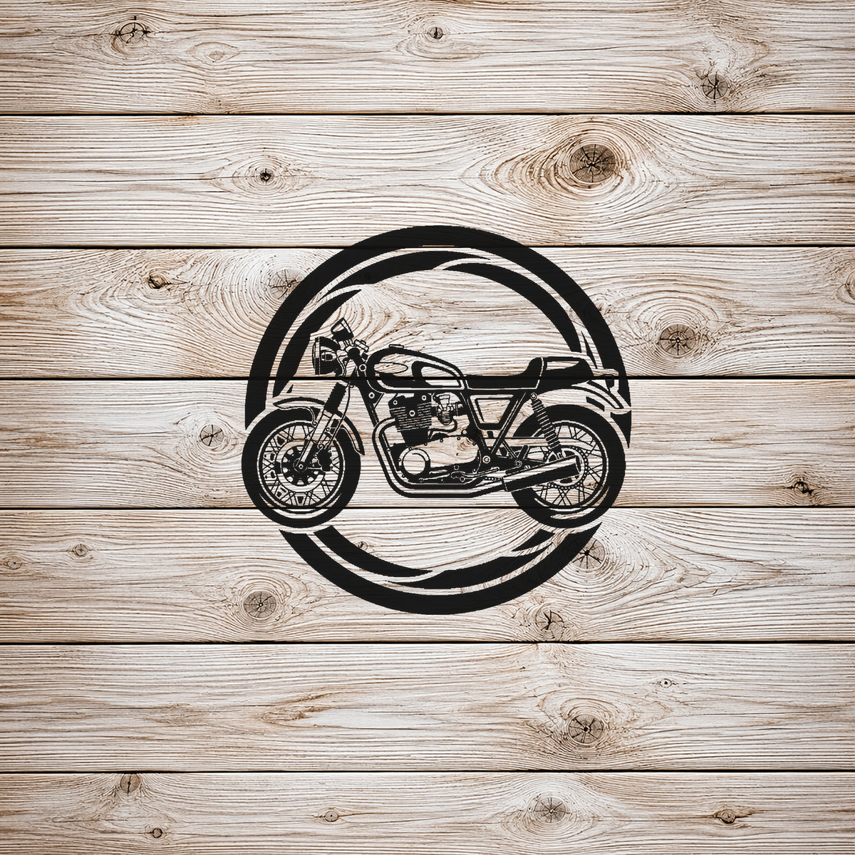Vintage Cafe Racer Motorcycle Stencil for Art, Home Decor, DIY Crafts, Unique Gifts Template
