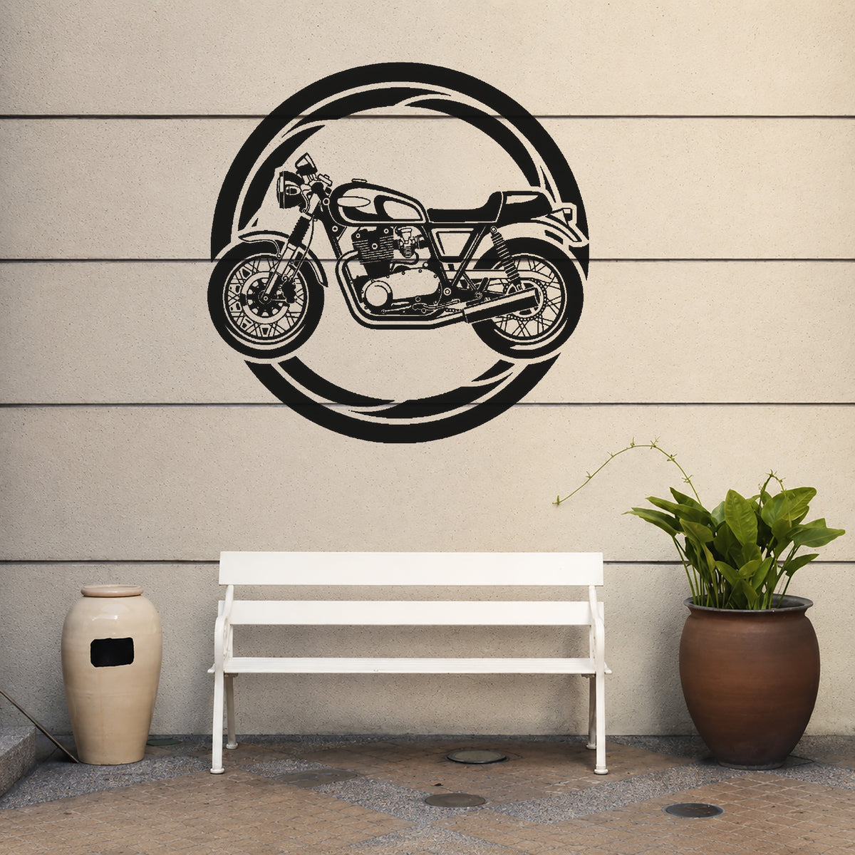 Vintage Cafe Racer Motorcycle Stencil for Art, Home Decor, DIY Crafts, Unique Gifts Template