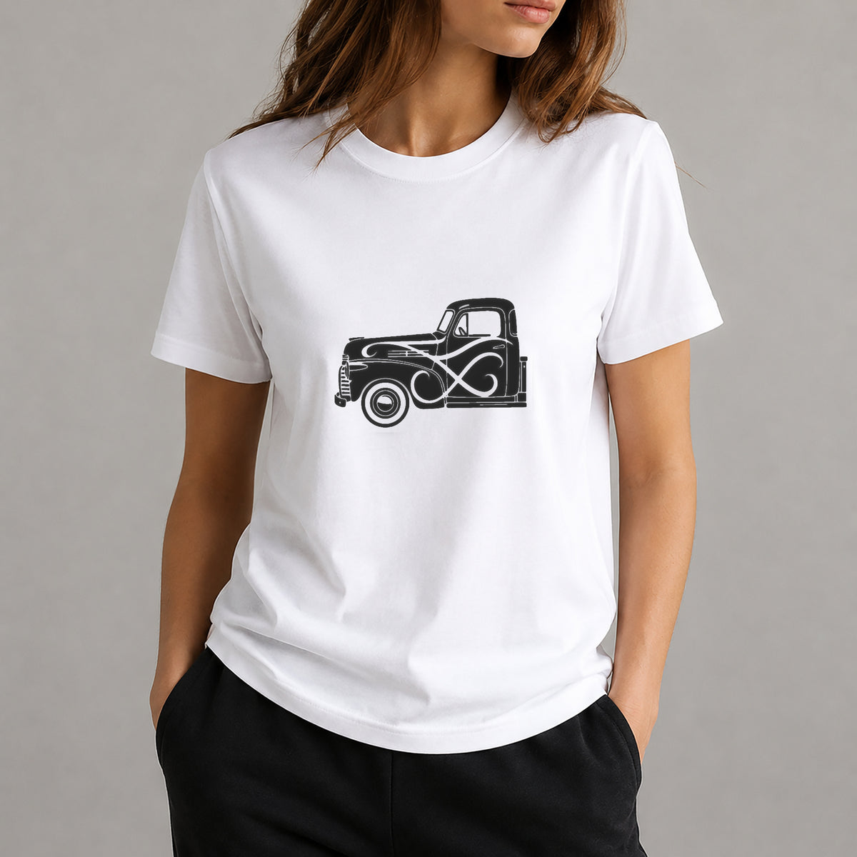 Vintage Pickup Truck Side Profile Stencil for Home Decor and DIY Crafts Template
