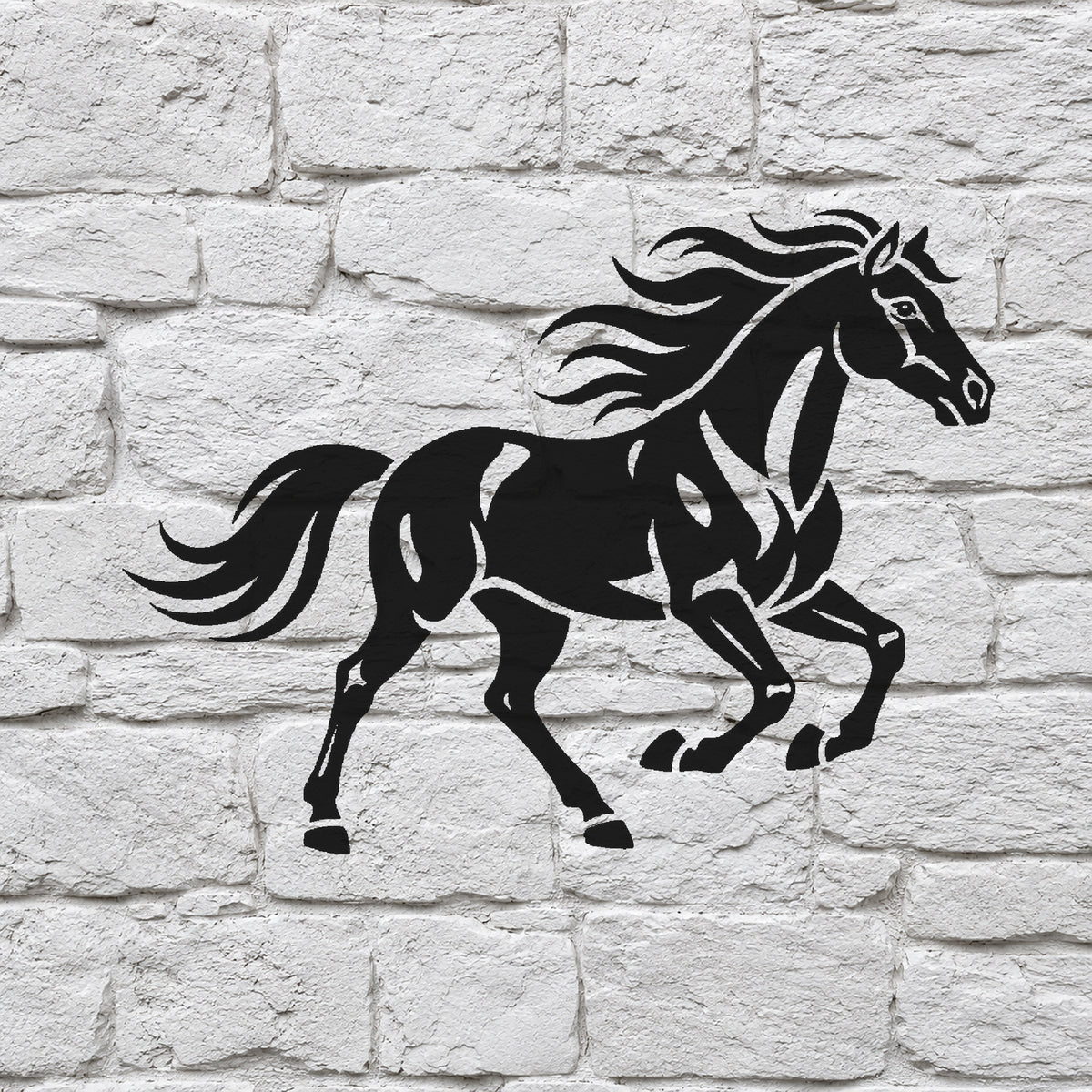 Wild Mustang Horse Running Stencil for Art, Home Decor, DIY Crafts, Unique Gifts Template